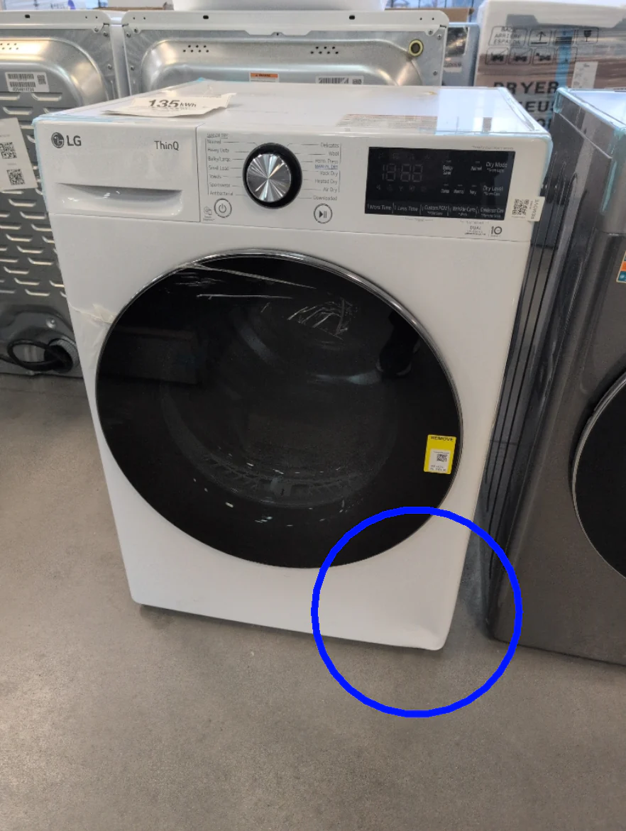 DLHC1455W - DRYERS - LG - Electric - White - Open Box - Image 2
