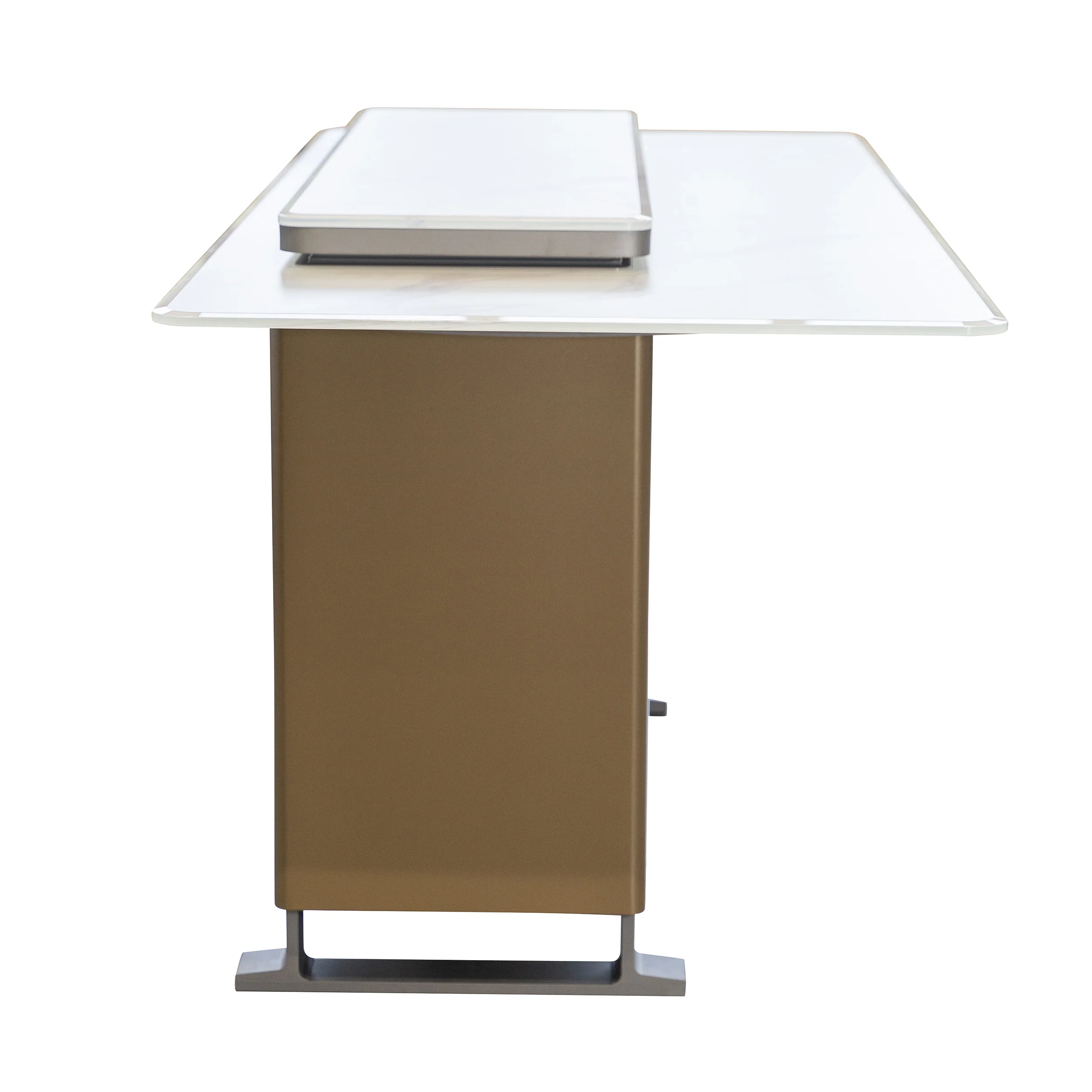 Elevato Smart Bar Table in White, 5.3 cu.ft fridge and freezer with Bluetooth control - Image 15