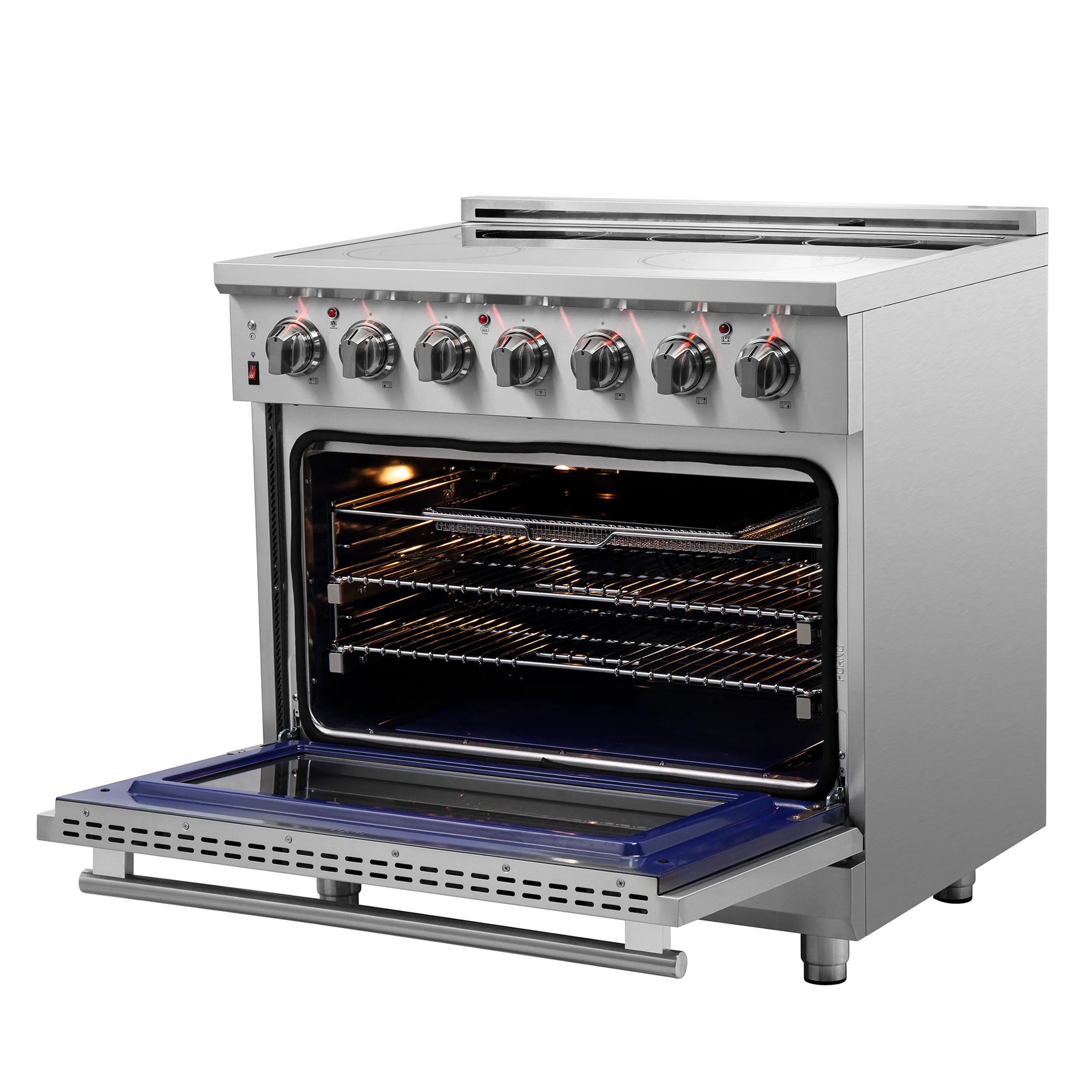 FORNO 2-Piece SS Kitchen Bundle - 36" Electric Range and 31" Bottom Freezer Refrigerator - Image 25
