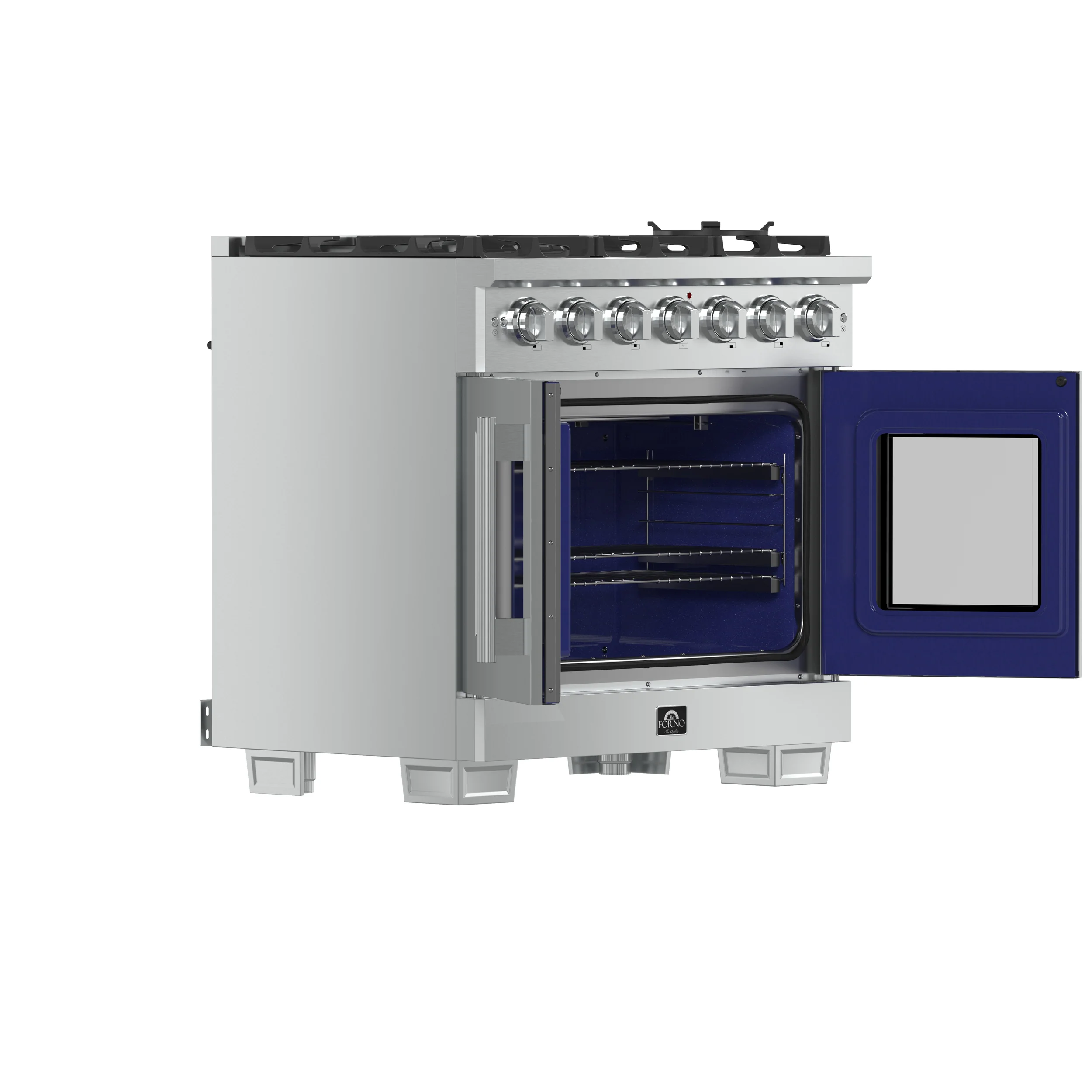 Forno Capriasca 36-Inch Freestanding French Door Gas Range, 6 Burners, Convection Oven, Energy Efficient - Image 4
