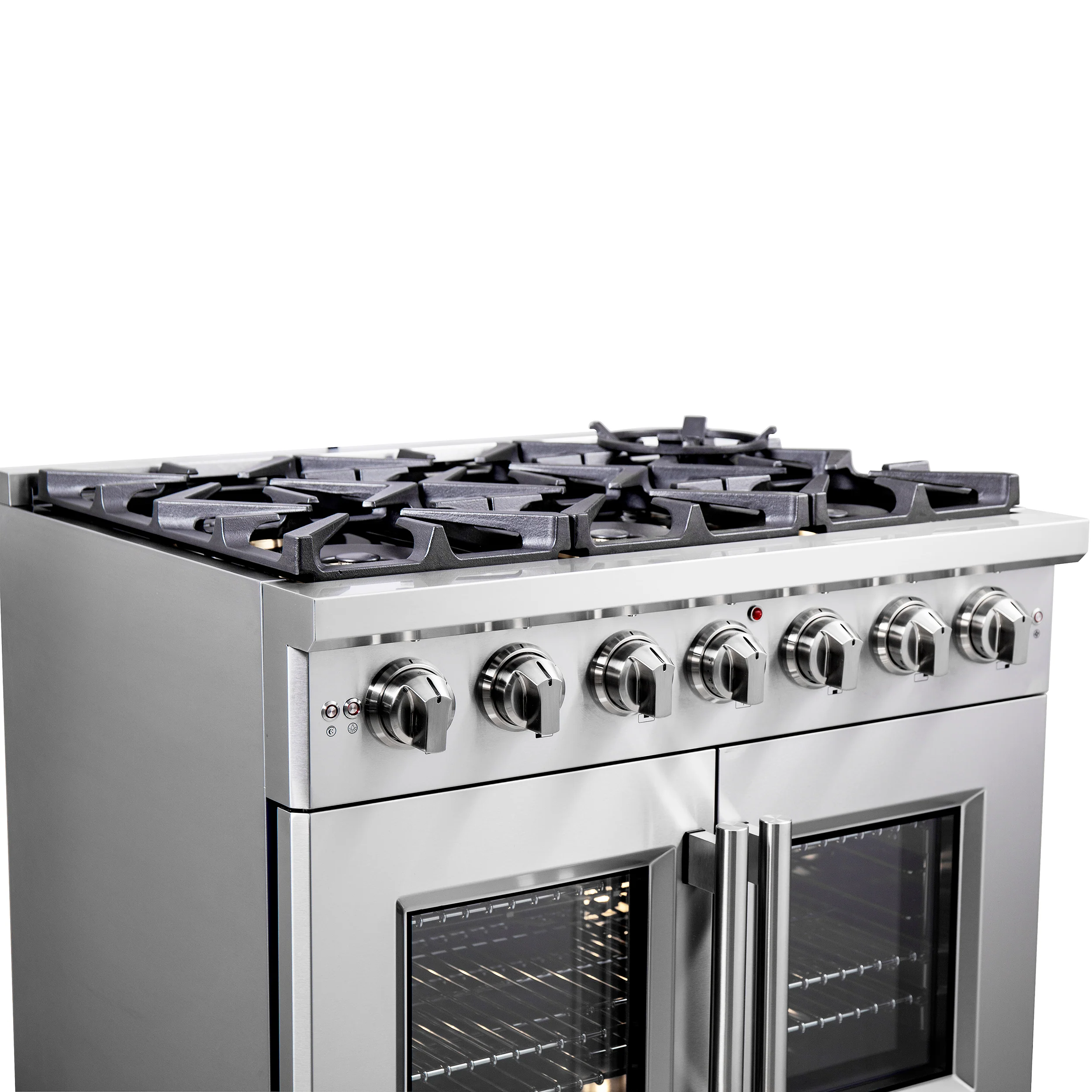 Forno Capriasca 36-Inch Freestanding French Door Gas Range, 6 Burners, Convection Oven, Energy Efficient - Image 9