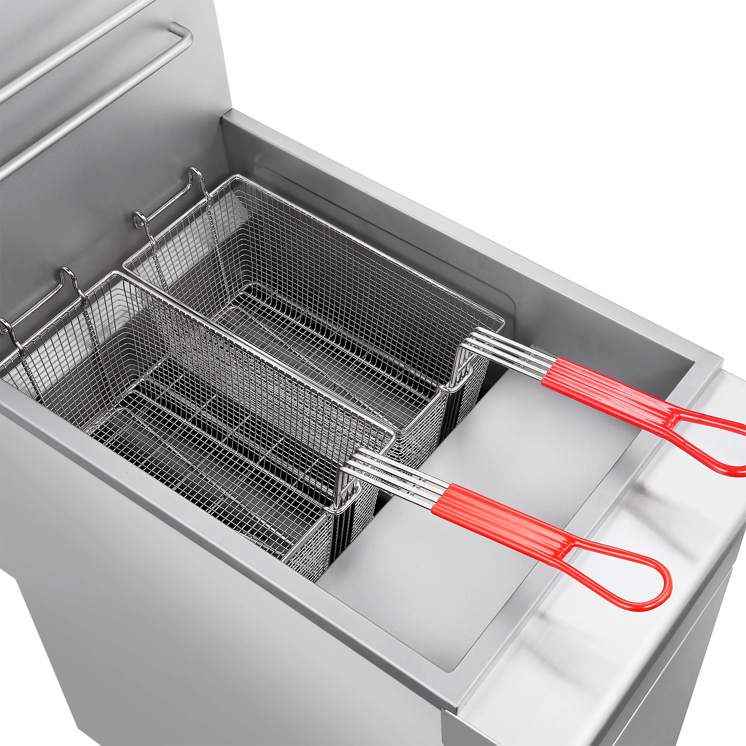 Forno Commerciale Natural Gas Deep Fryer, 3 Burners 90,000 BTU, 40 lbs, Millivolt Control - Image 9