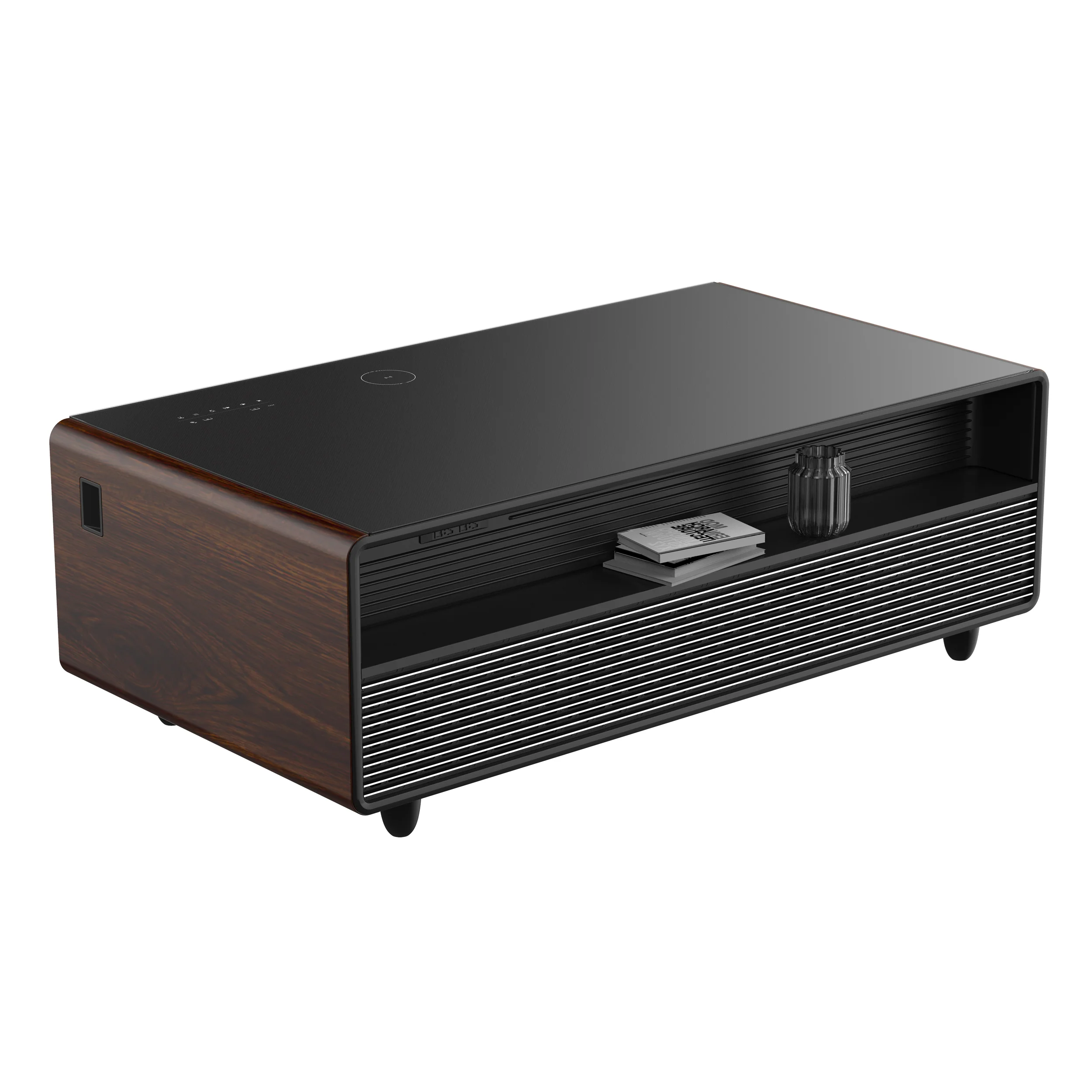 Forno Evoluto Tavolo 51-Inch Smart Coffee Table with Wood-Accent Sides – Dual Cooling Zones, Wireless Charging Pad & Built-In Bluetooth Speakers - Image 10