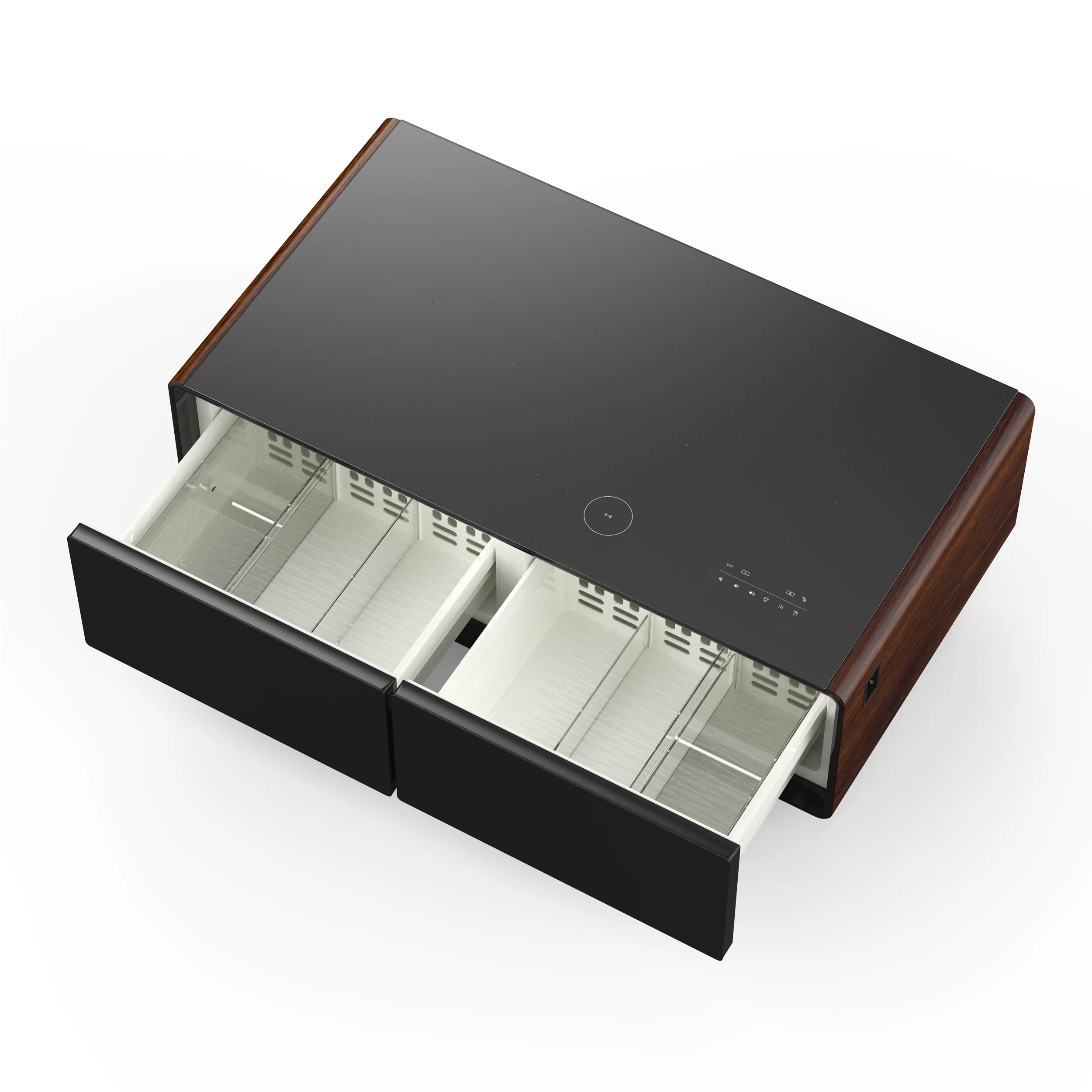 Forno Evoluto Tavolo 51-Inch Smart Coffee Table with Wood-Accent Sides – Dual Cooling Zones, Wireless Charging Pad & Built-In Bluetooth Speakers - Image 12