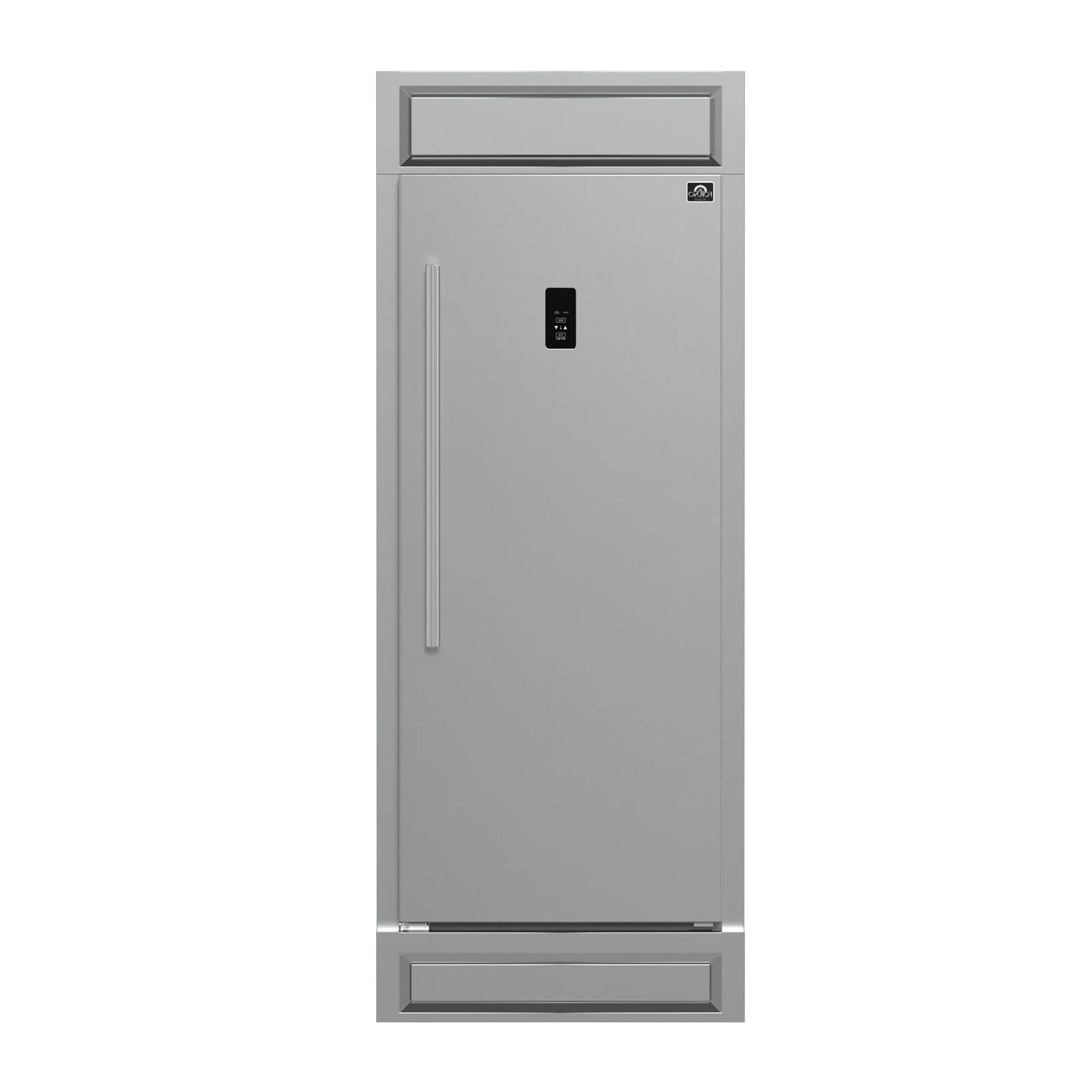 Forno Fortezza 32 Inch Right-Swing Convertible Refrigerator/Freezer with Trim Kit, Stainless Steel, Total No Frost