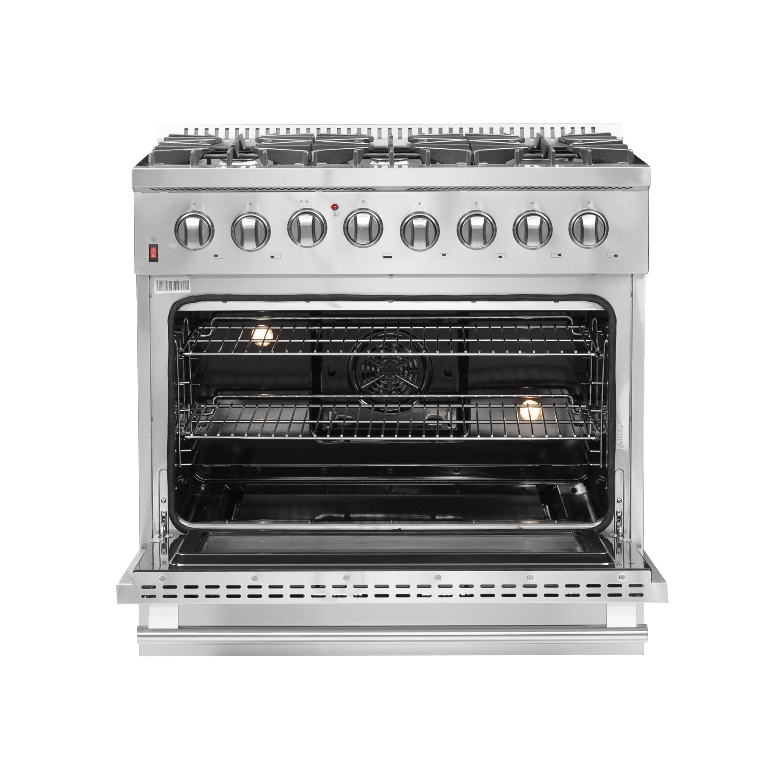 Forno Galiano 36-Inch Freestanding Dual Fuel Range, 6 Burners, Double Convection Ovens - Image 3