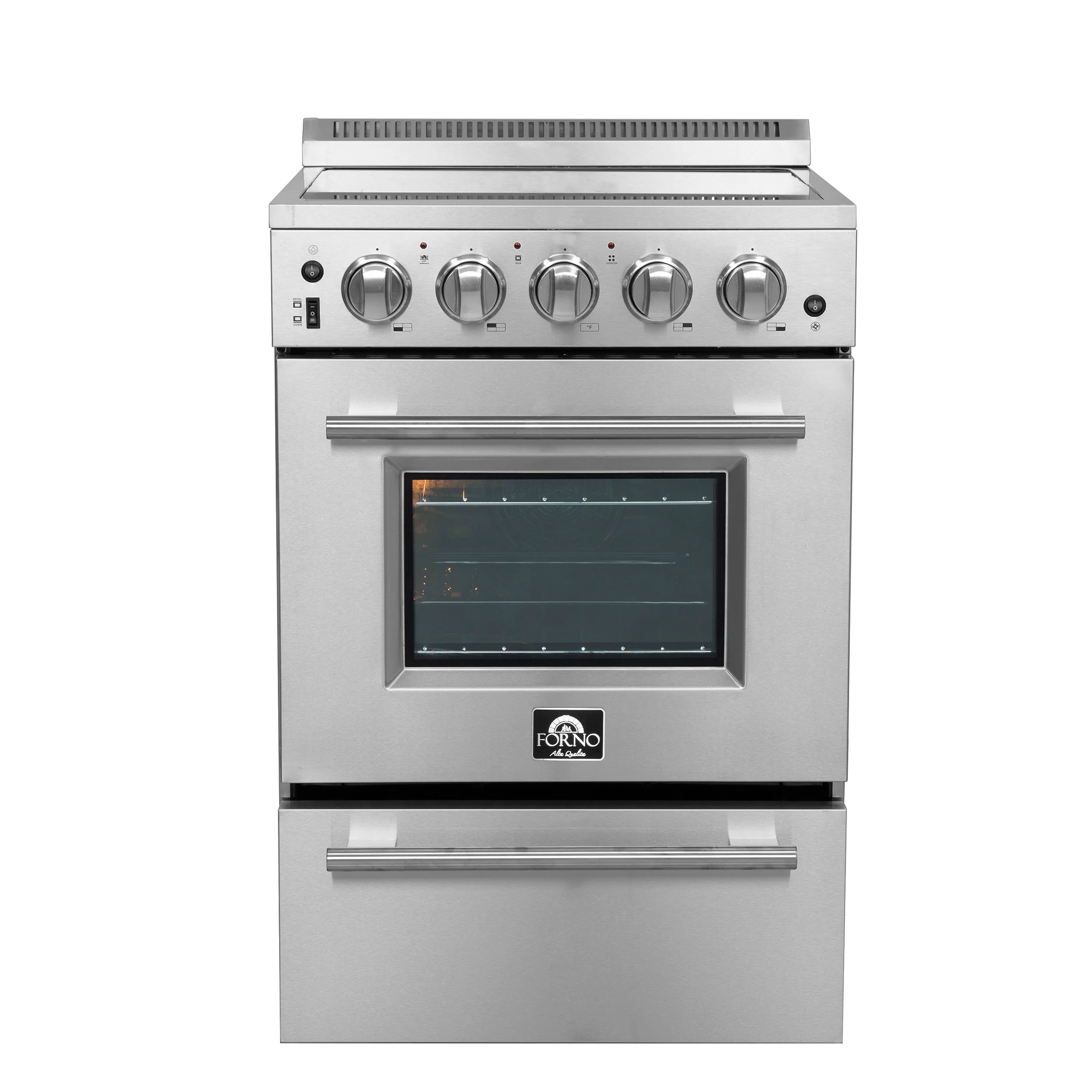 Forno Loiano 24-Inch Freestanding Electric Range, Canada Version, No Rotisserie Function, Plug and Cord Included