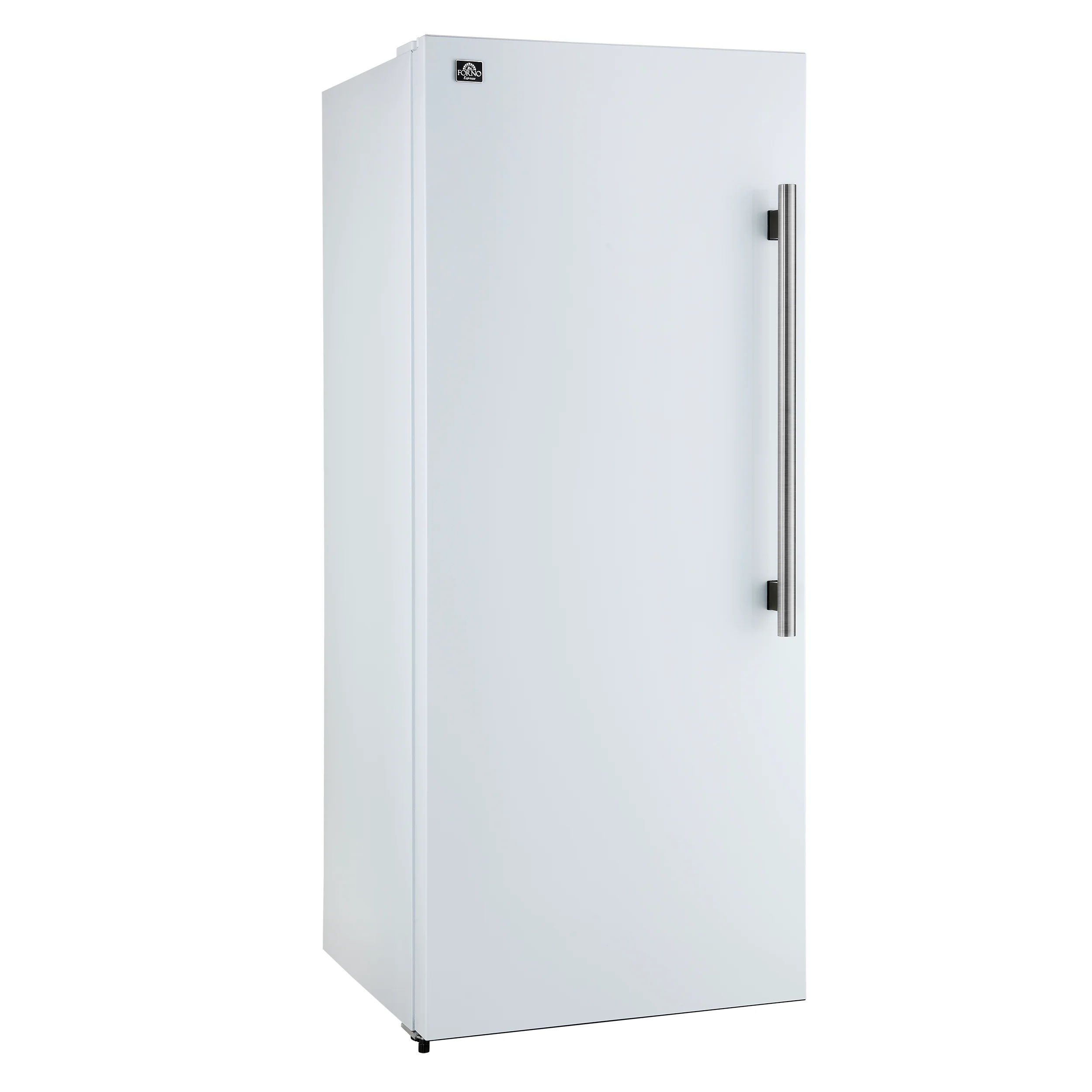 Forno Maderno 28-Inch Convertible Upright Freezer/Refrigerator in White with Antique Brass Handle, 13.6 cu.ft., Left Swing - Image 13