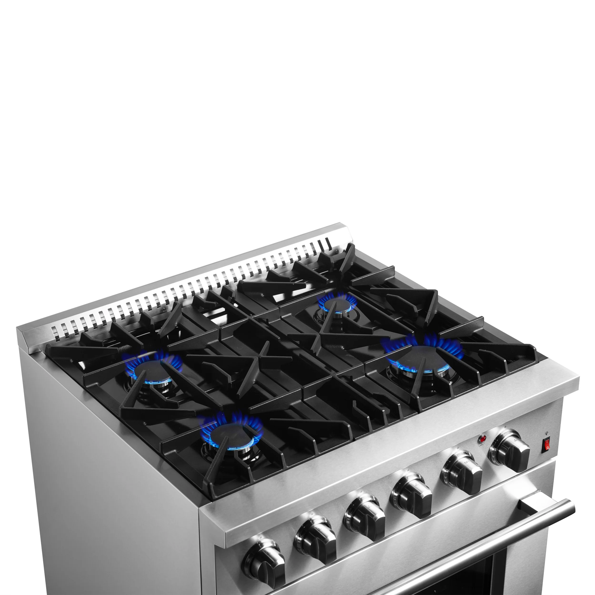 Forno Marco 30-Inch Dual Fuel Range, Stainless Steel, 4 Burners, 37,000 BTU, True Convection Oven, Energy Efficient - Image 3