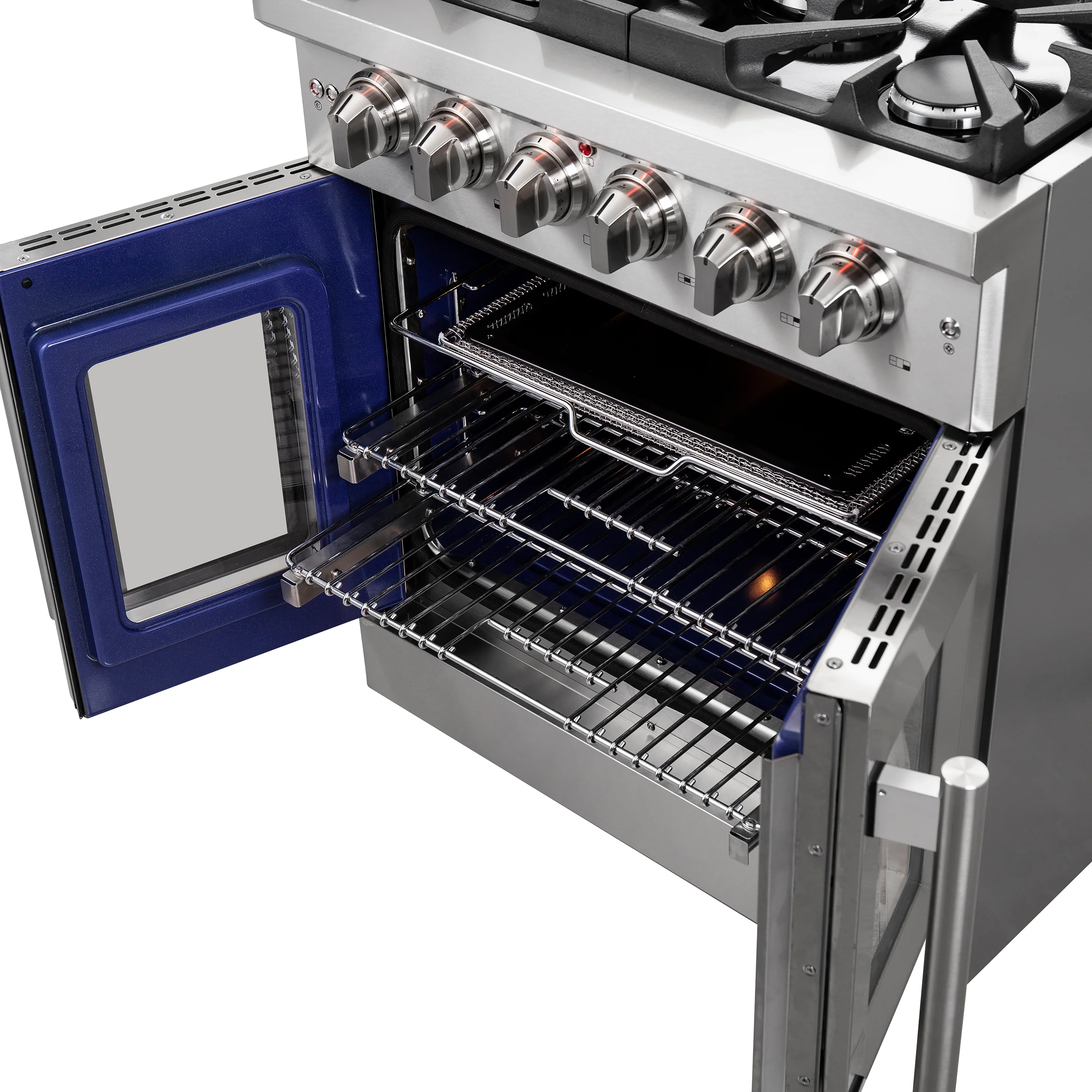 Forno Massimo 30-Inch Freestanding French Door Gas Range, 4 Burners, Convection Oven, Energy Efficient - Image 7