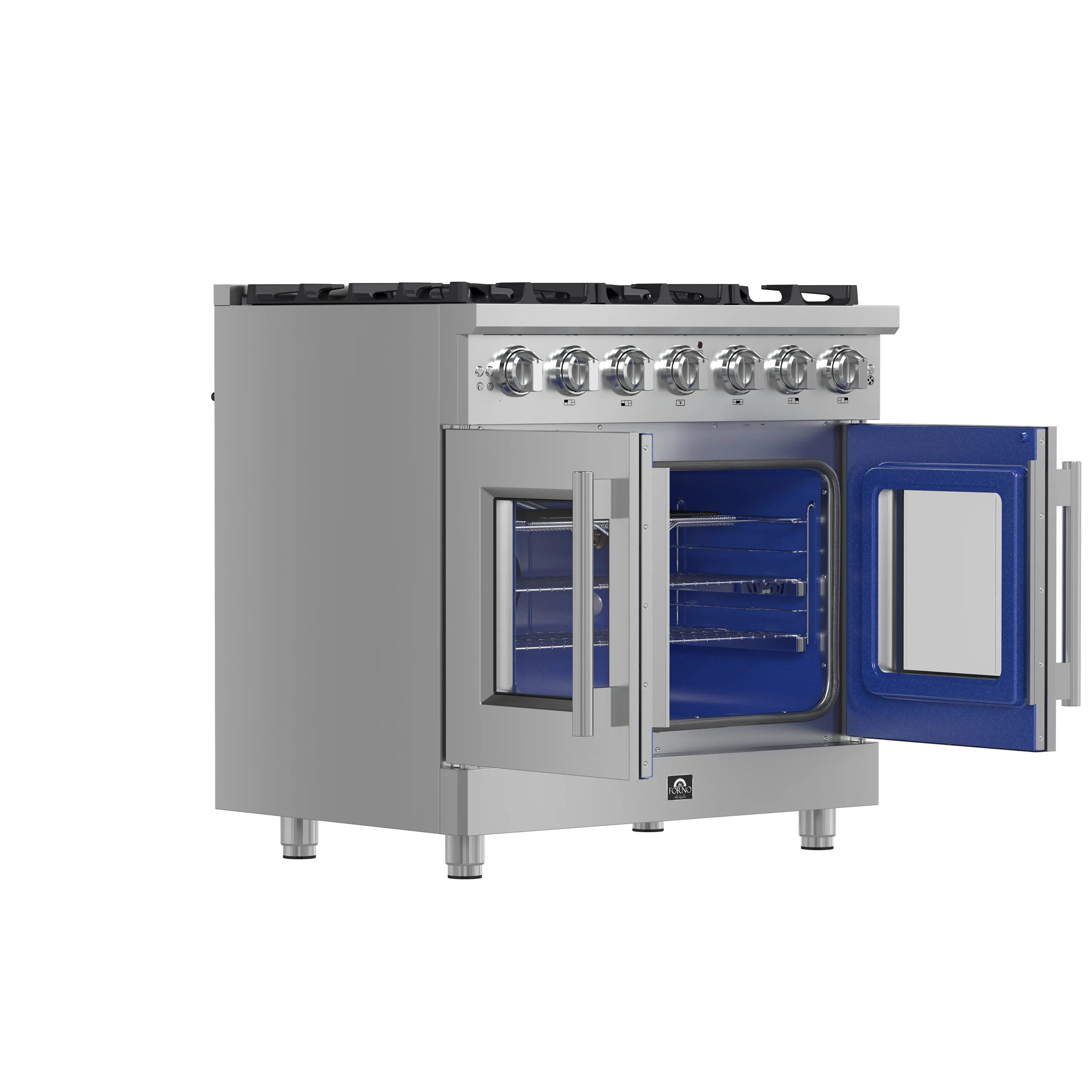 Forno Massimo 36-Inch Freestanding French Door Gas Range, 6 Burners, Convection Oven, Energy Efficient - Image 4