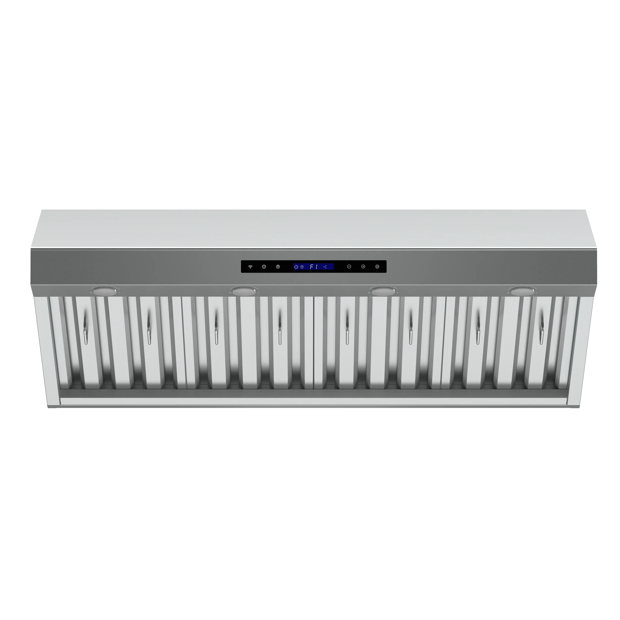 Forno Palazzo 48-Inch Wall Mounted Range Hood, Stainless Steel, Heavy Duty Baffle Filters, Remote Control