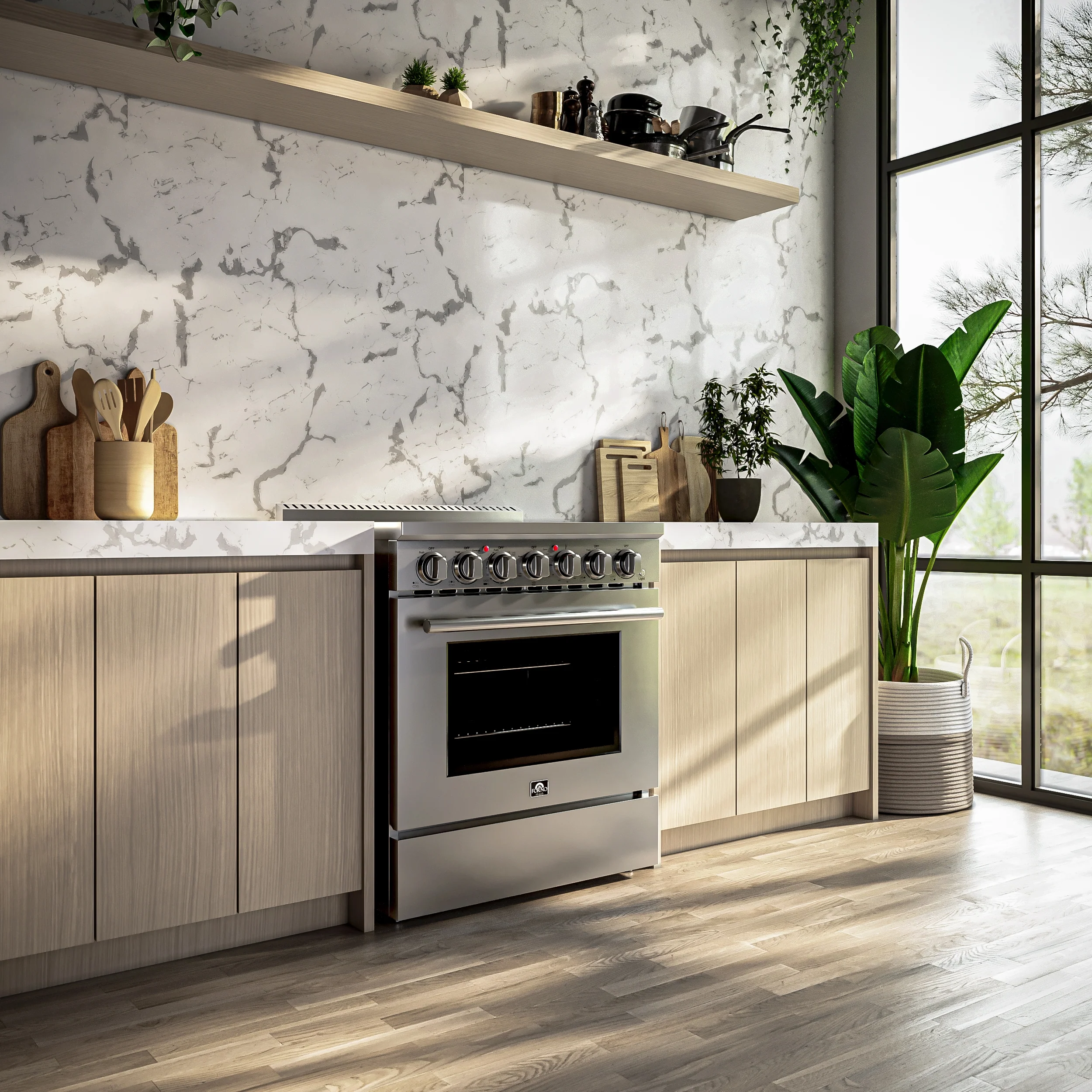 Forno Paolo 30-Inch Freestanding Electric Range, Stainless Steel, 4.38 cu.ft, True Convection Oven, Energy Efficient - Image 13