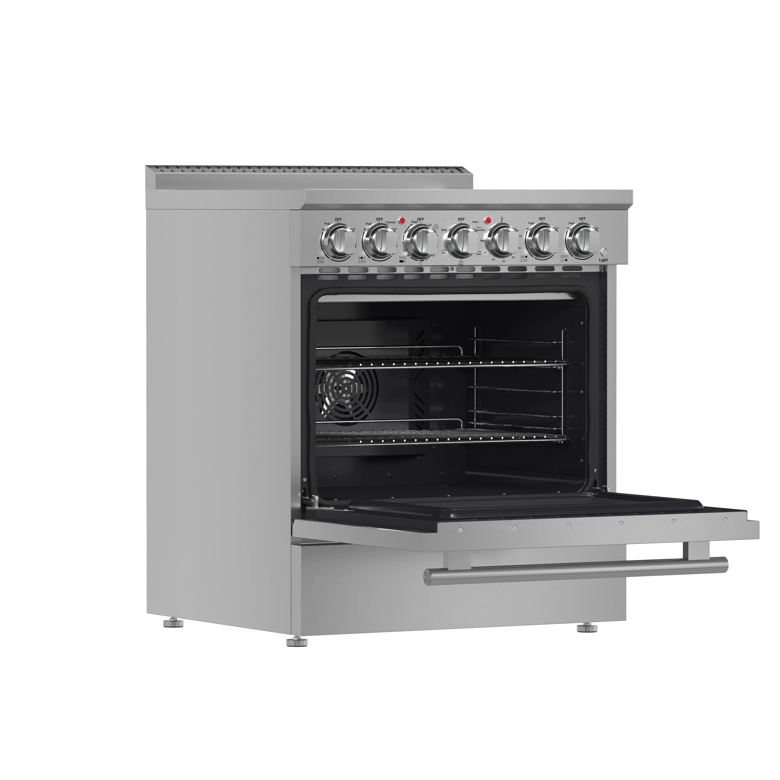Forno Paolo 30-Inch Freestanding Electric Range, Stainless Steel, 4.38 cu.ft, True Convection Oven, Energy Efficient - Image 3