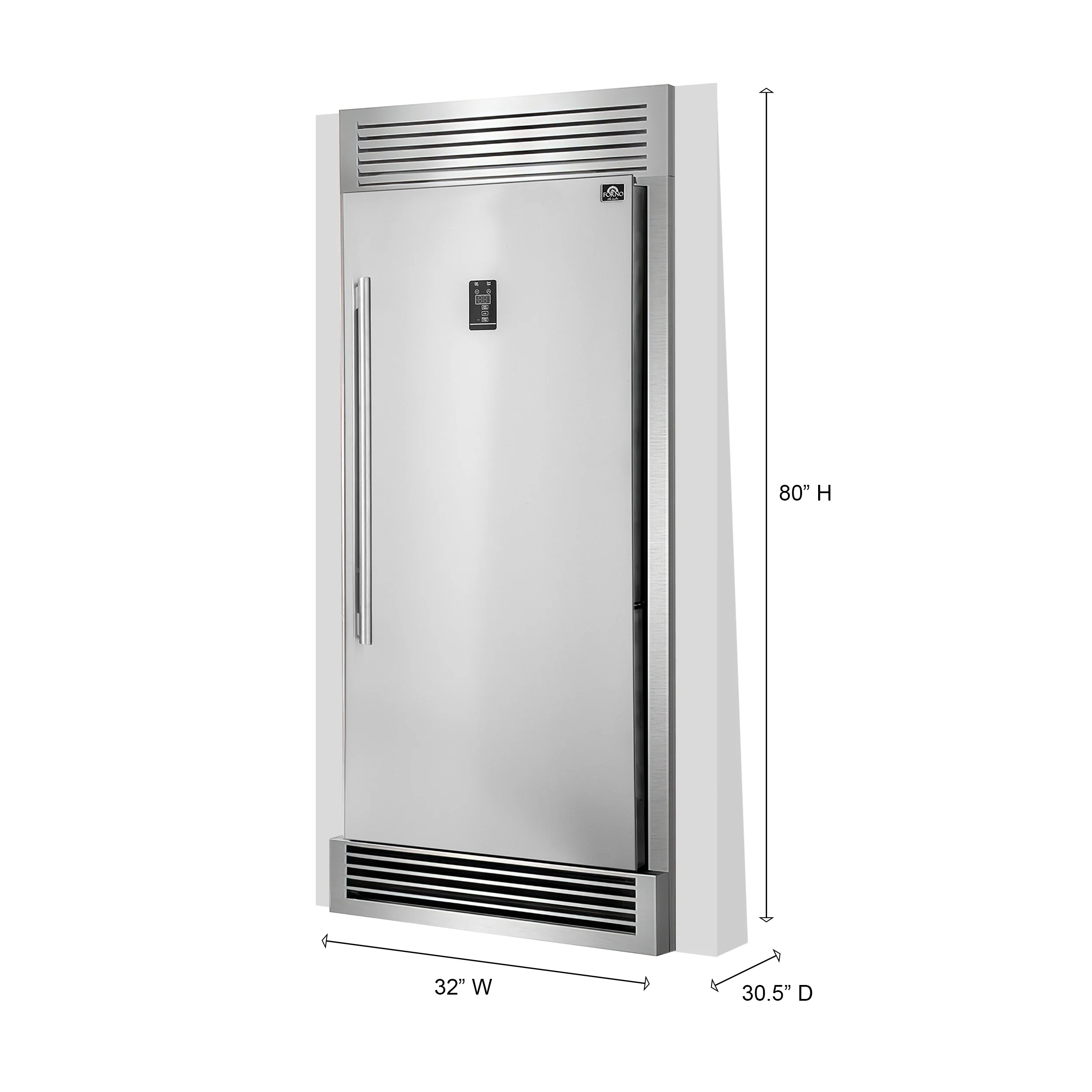 Forno Rizzuto 28-Inch Upright Convertible Refrigerator, 32-Inch Wide, Right Swing, Decorative Grill, ENERGY STAR Certified - Image 2