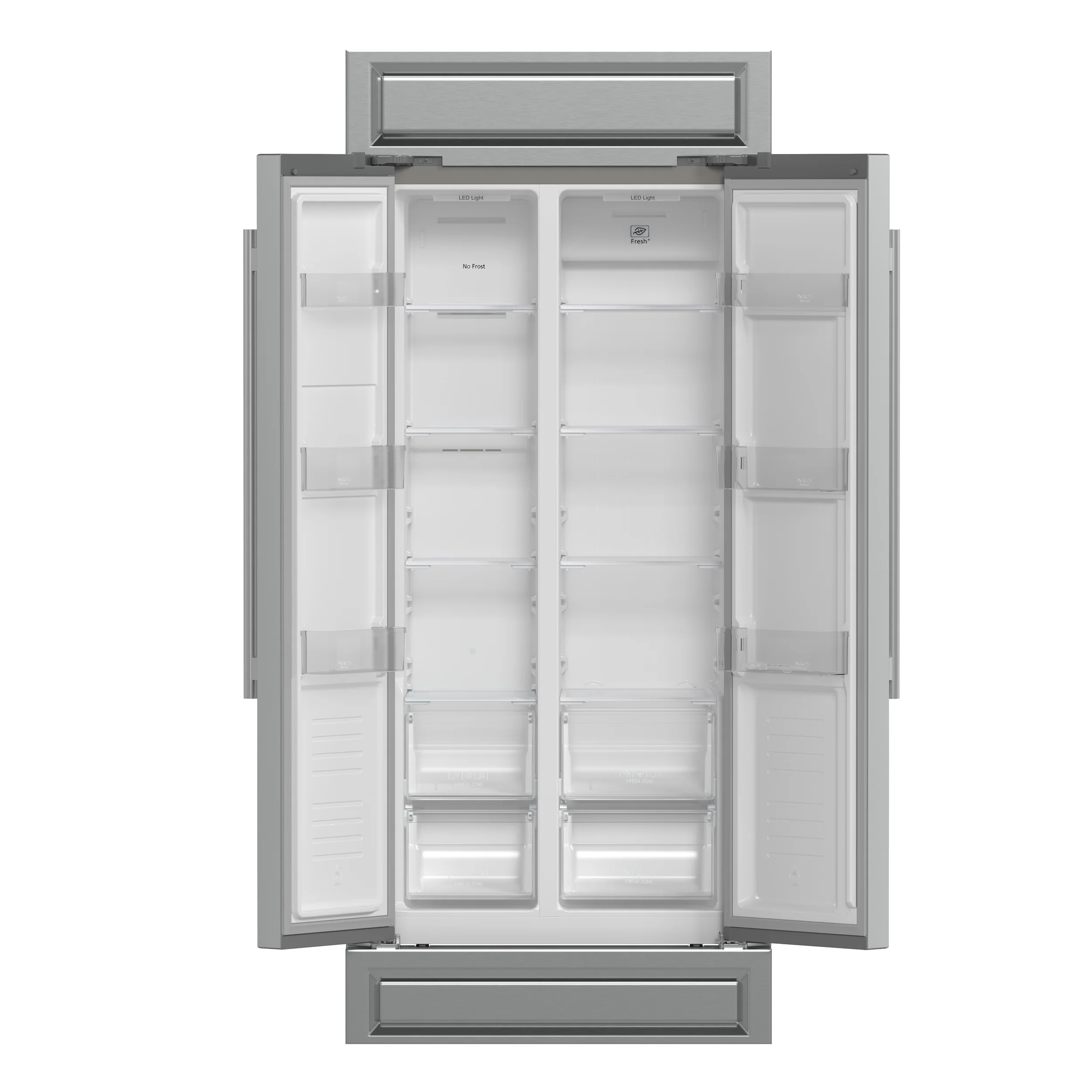 Forno Salerno 37-Inch Built-In Stainless Steel Refrigerator, 15.6 cu.ft, Modern Decorative Grill, ENERGY STAR Certified - Image 2