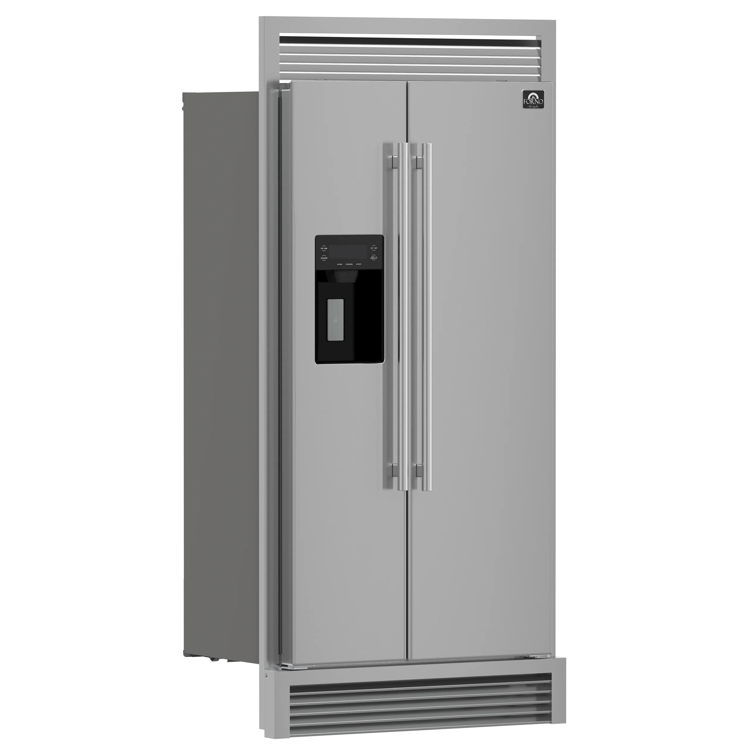 Forno Salerno 40-Inch Built-In Stainless Steel Refrigerator, 20 cu.ft, Decorative Grill, ENERGY STAR Certified - Image 2