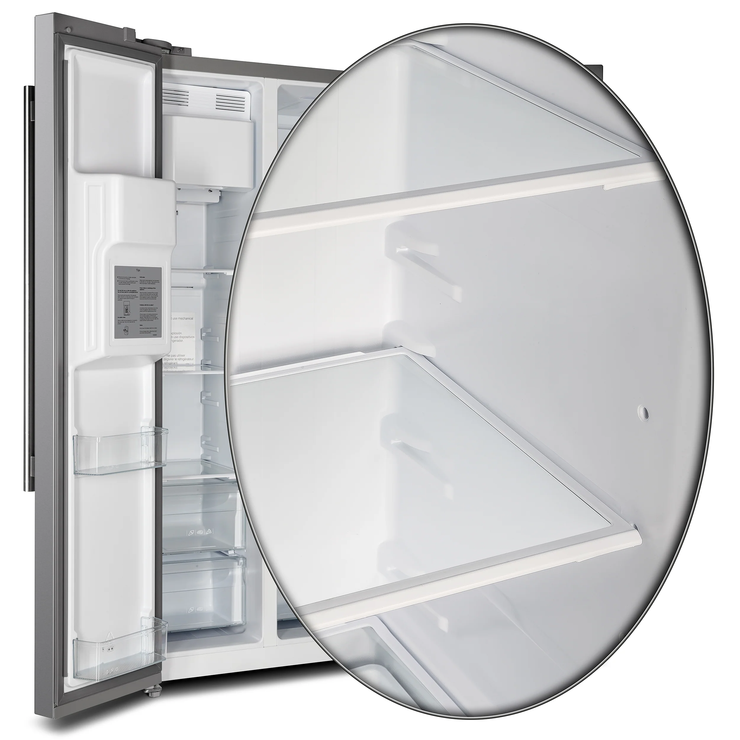 Forno Salerno 40-Inch Built-In Stainless Steel Refrigerator, 20 cu.ft, Decorative Grill, ENERGY STAR Certified - Image 9