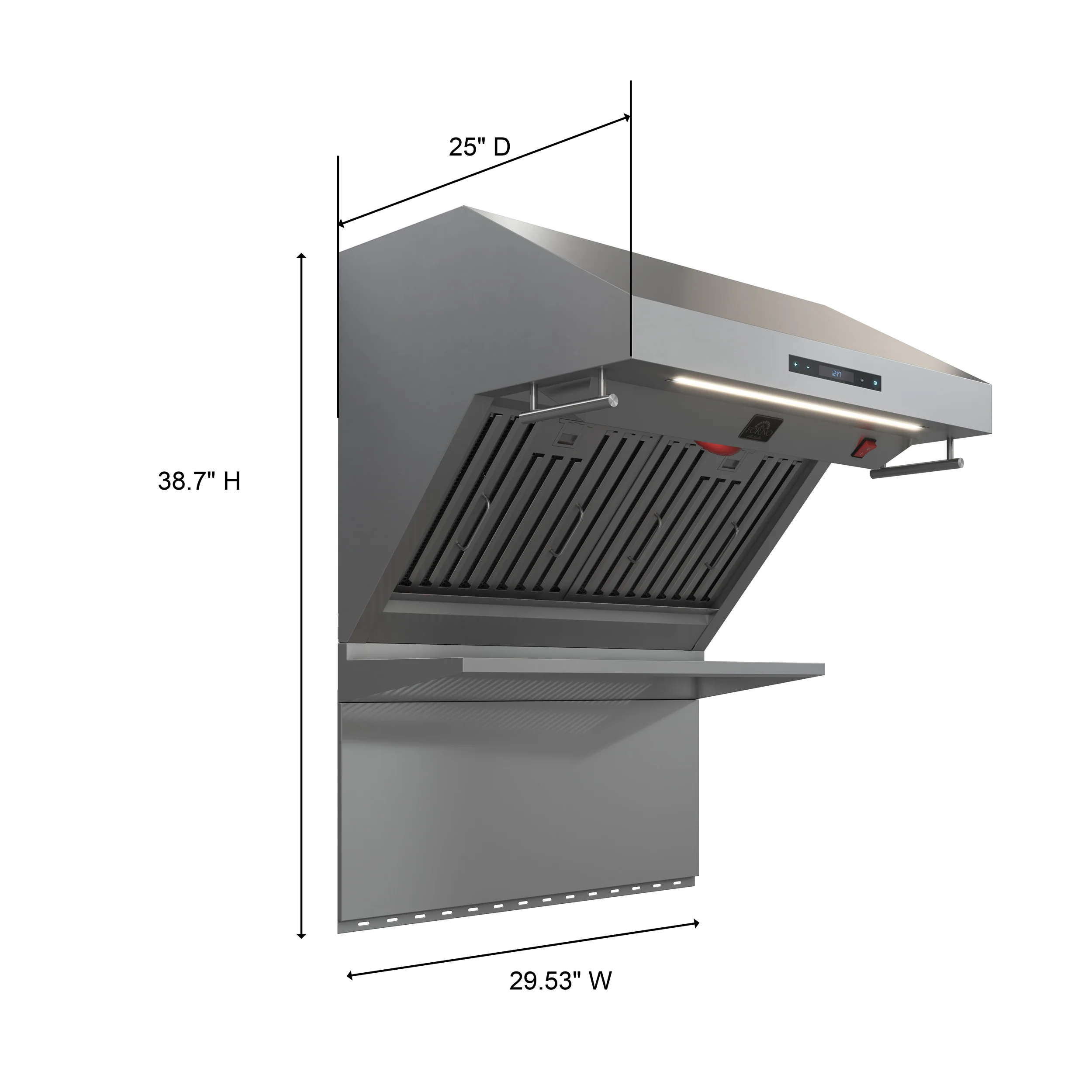 Forno Savona 30-Inch Wall Mount Range Hood, Baffle Filters, Backsplash Included - Image 10