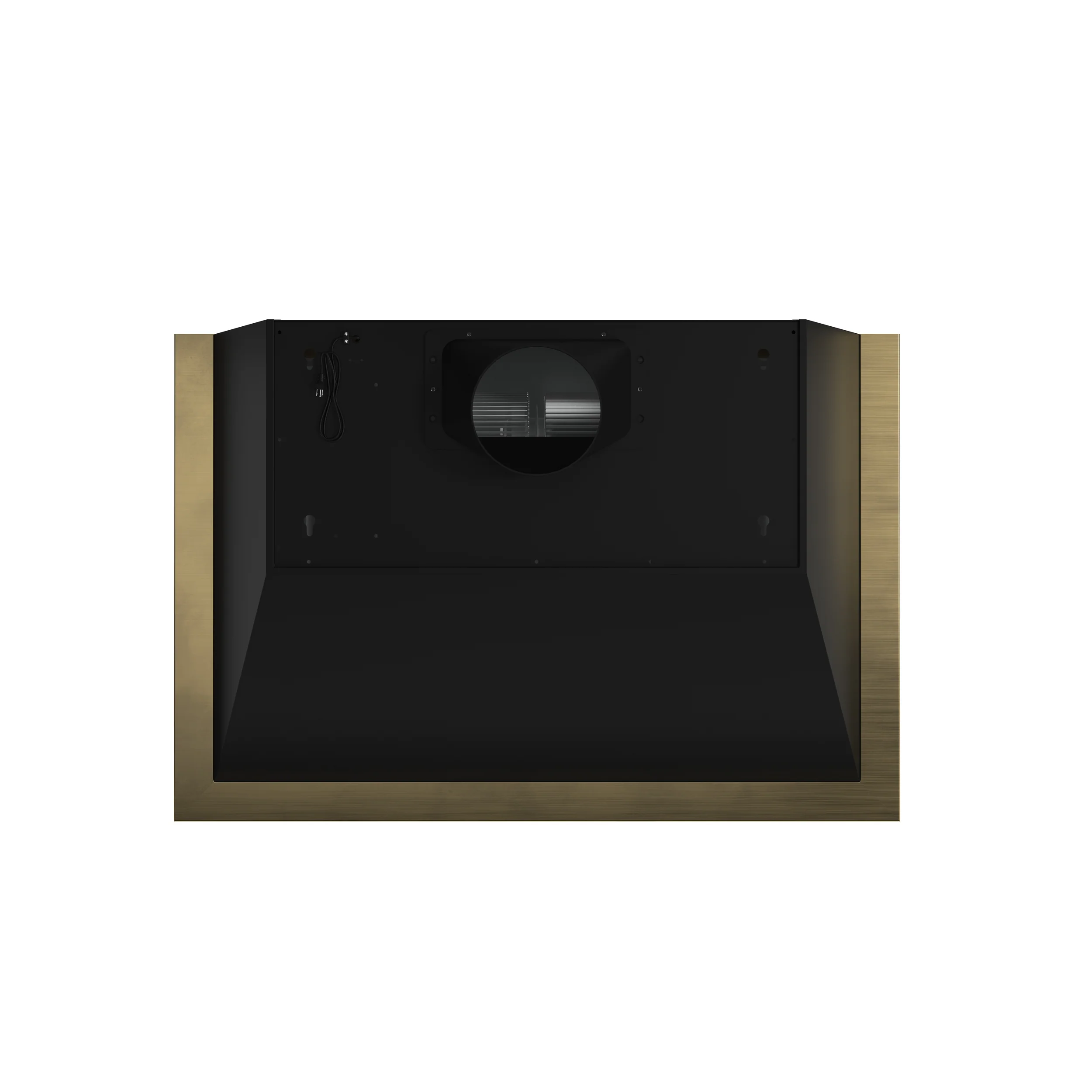 Forno Vittorio 36-Inch Wall Mount Range Hood, Black with Antique Brass Trim, 600 CFM Airflow, Dishwasher-Safe Baffle Filters, Remote Control, 3-Speed Fan, Bright LED Lighting. - Image 10
