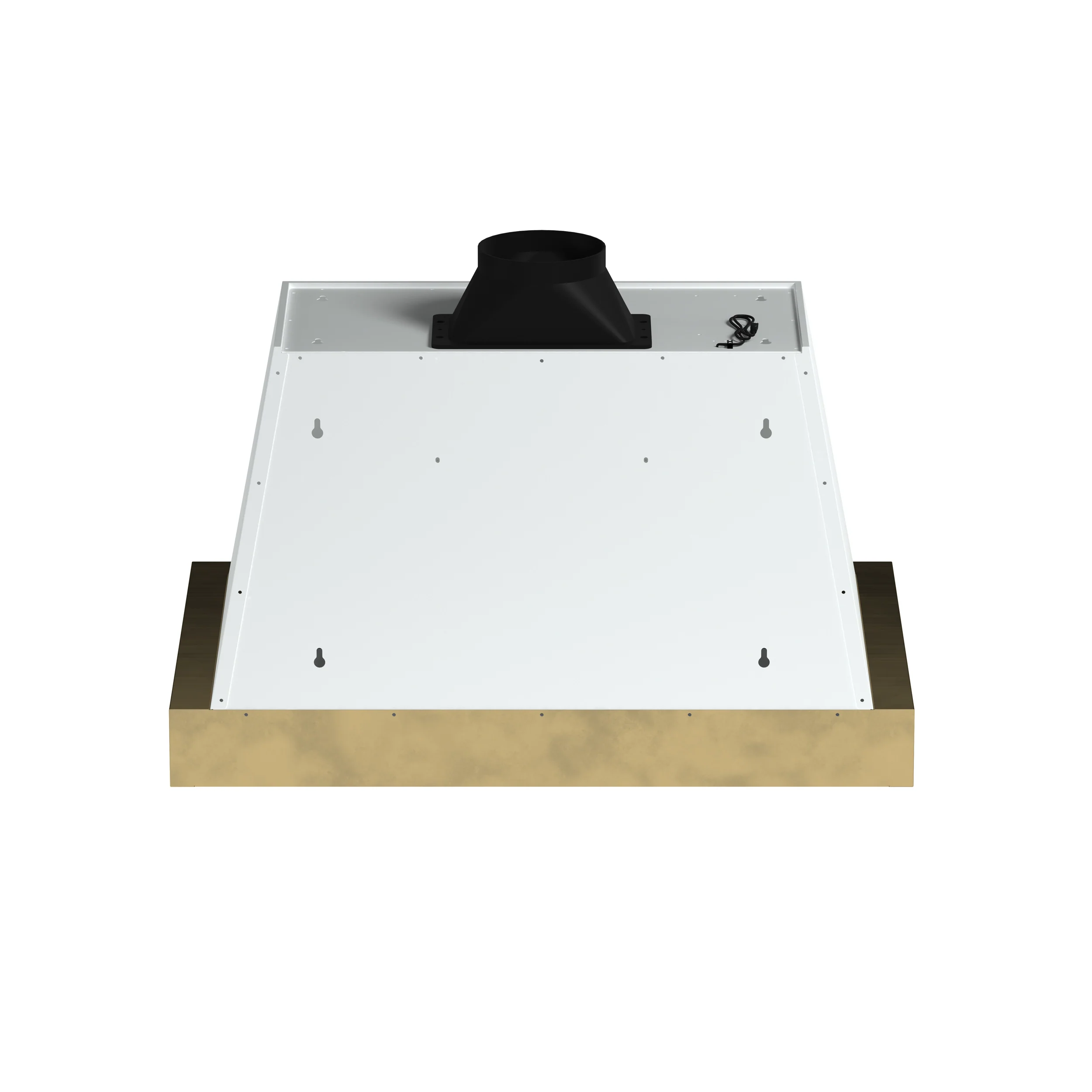 Forno Vittorio 36-Inch Wall Mount Range Hood, White with Antique Brass Trim, 600 CFM Airflow, Dishwasher-Safe Baffle Filters, Remote Control, 3-Speed Fan, Bright LED Lighting. - Image 10