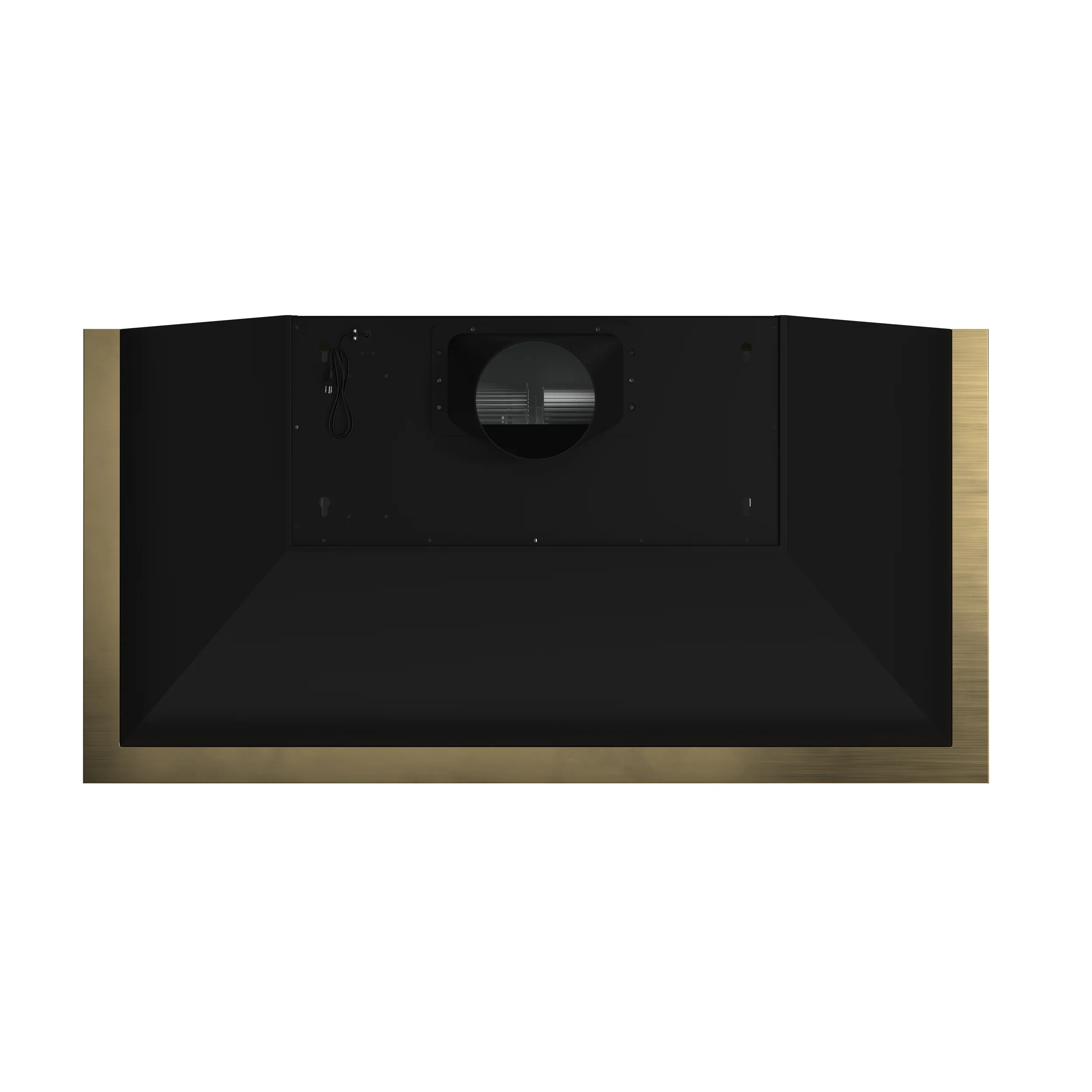 Forno Vittorio 48-Inch Wall Mount Range Hood, Black with Antique Brass Trim, 600 CFM Airflow, Dishwasher-Safe Baffle Filters, Remote Control, 3-Speed Fan, Bright LED Lighting. - Image 11
