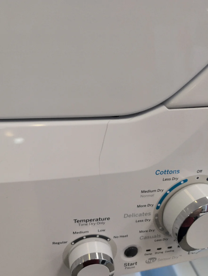 GUD27EEMNWW - LAUNDRY CENTERS - GE - Stacked Washer/Dryer - Electric - White - Open Box - Image 3