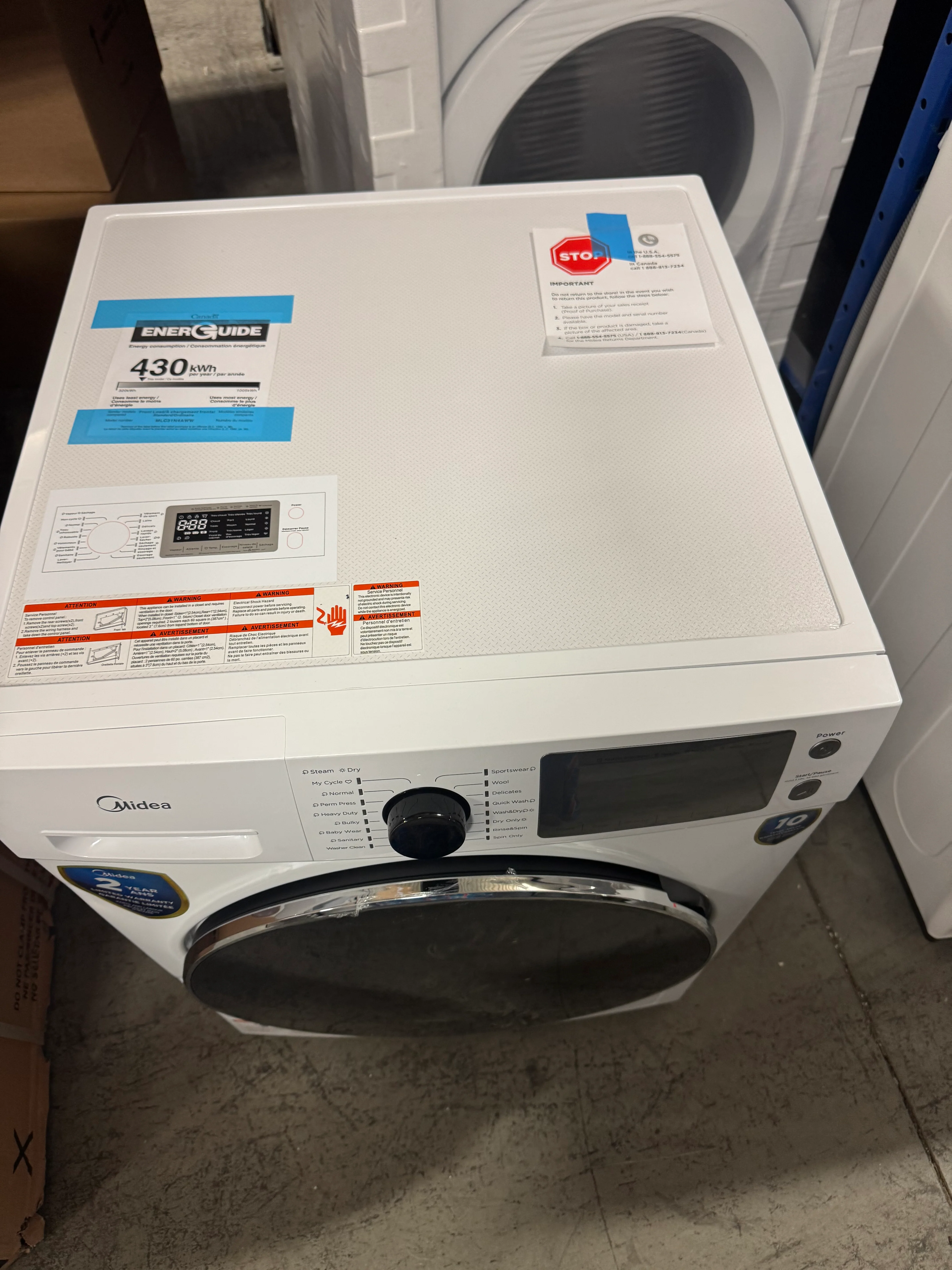 MLC31N4AWW - LAUNDRY CENTERS - Midea - All-In-One - Electric - White - Open Box - Image 4