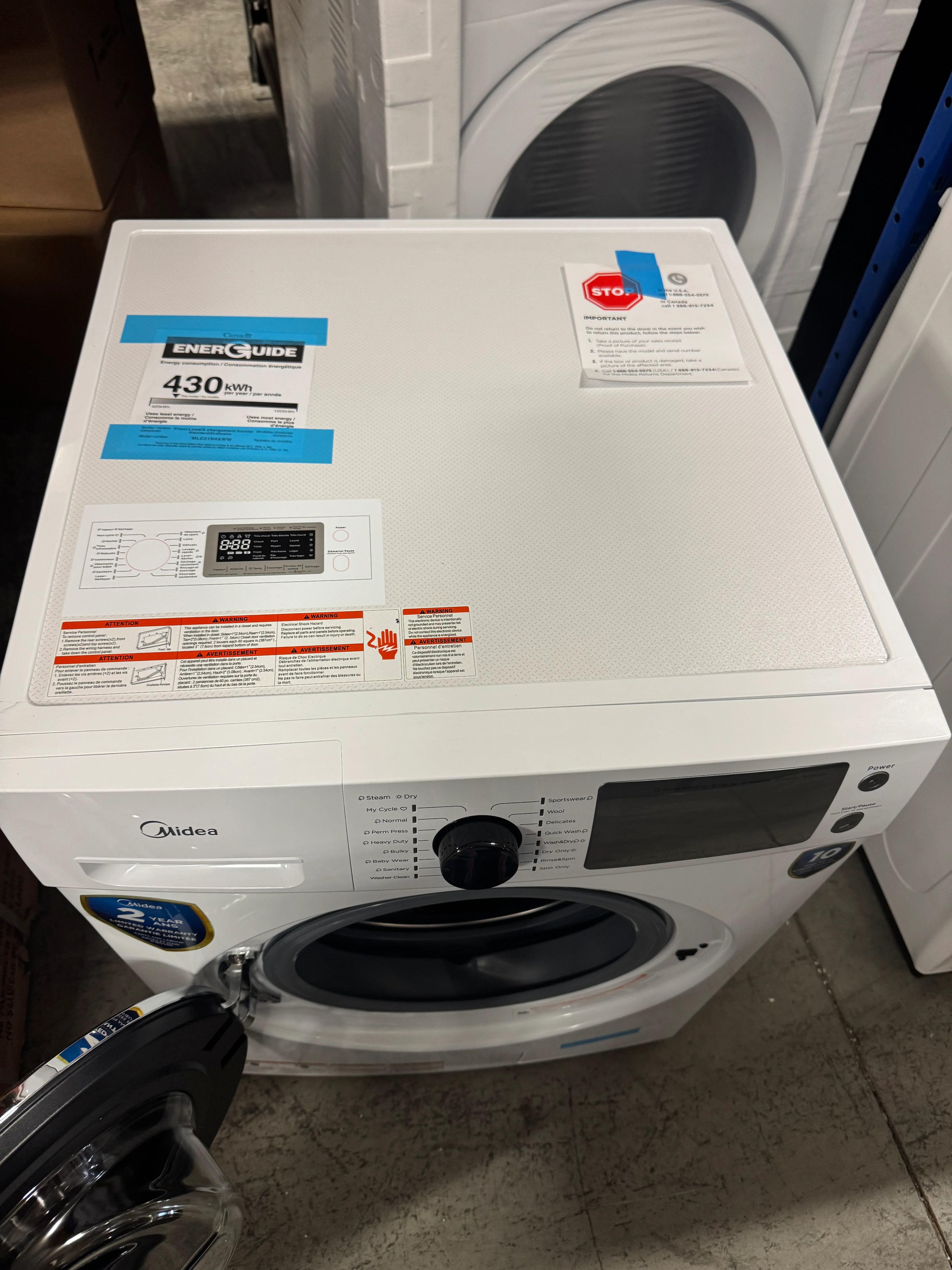 MLC31N4AWW - LAUNDRY CENTERS - Midea - All-In-One - Electric - White - Open Box - Image 5