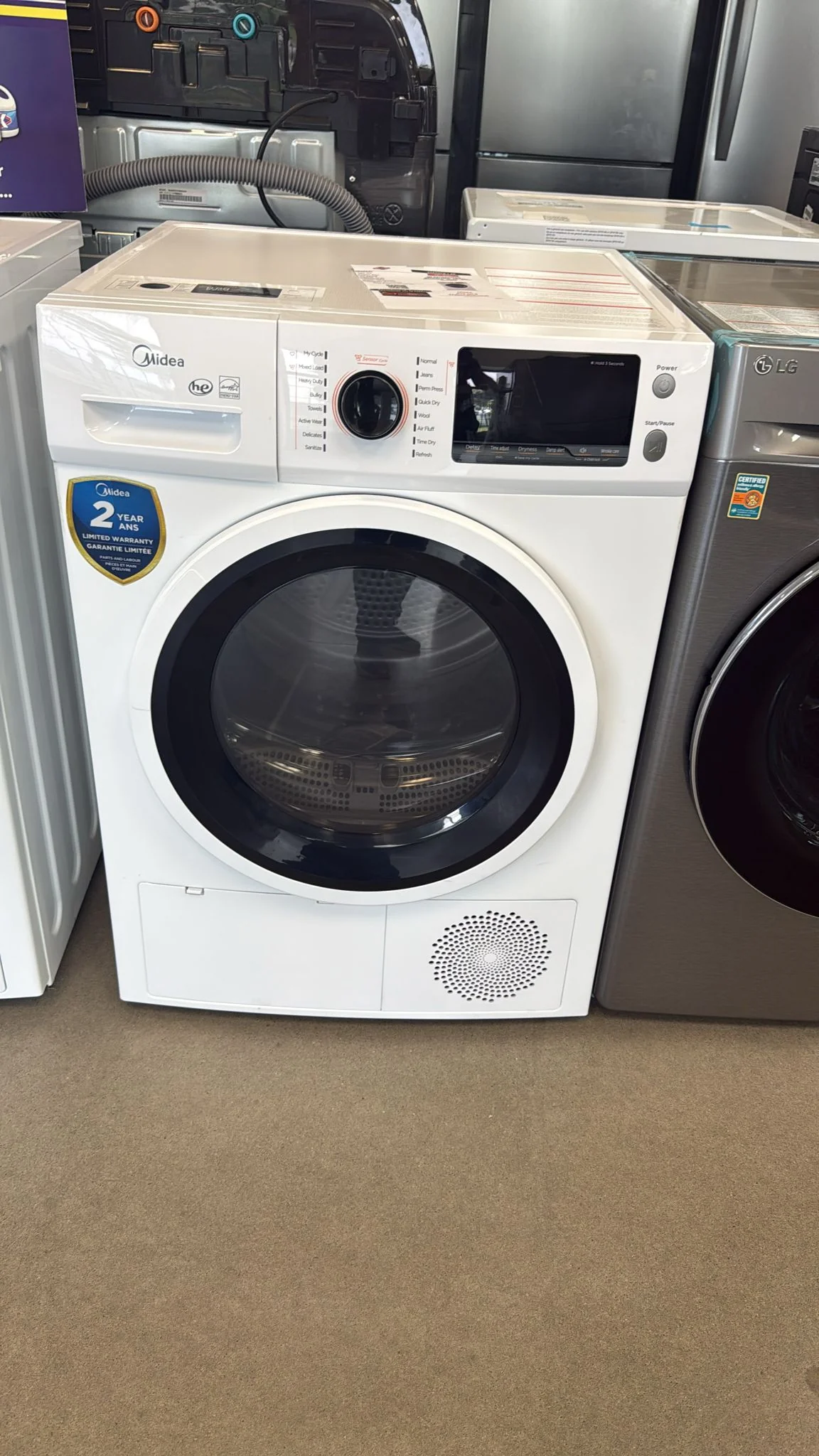 MLE27N4AWWC - DRYERS - Midea - Electric - White - Open Box - Image 2
