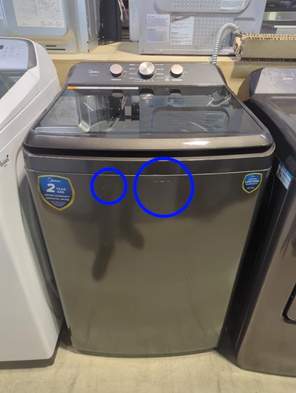 MLTW47A5BGG - WASHERS - Midea - Top Loading - Metallic Grey - Open Box - Image 2