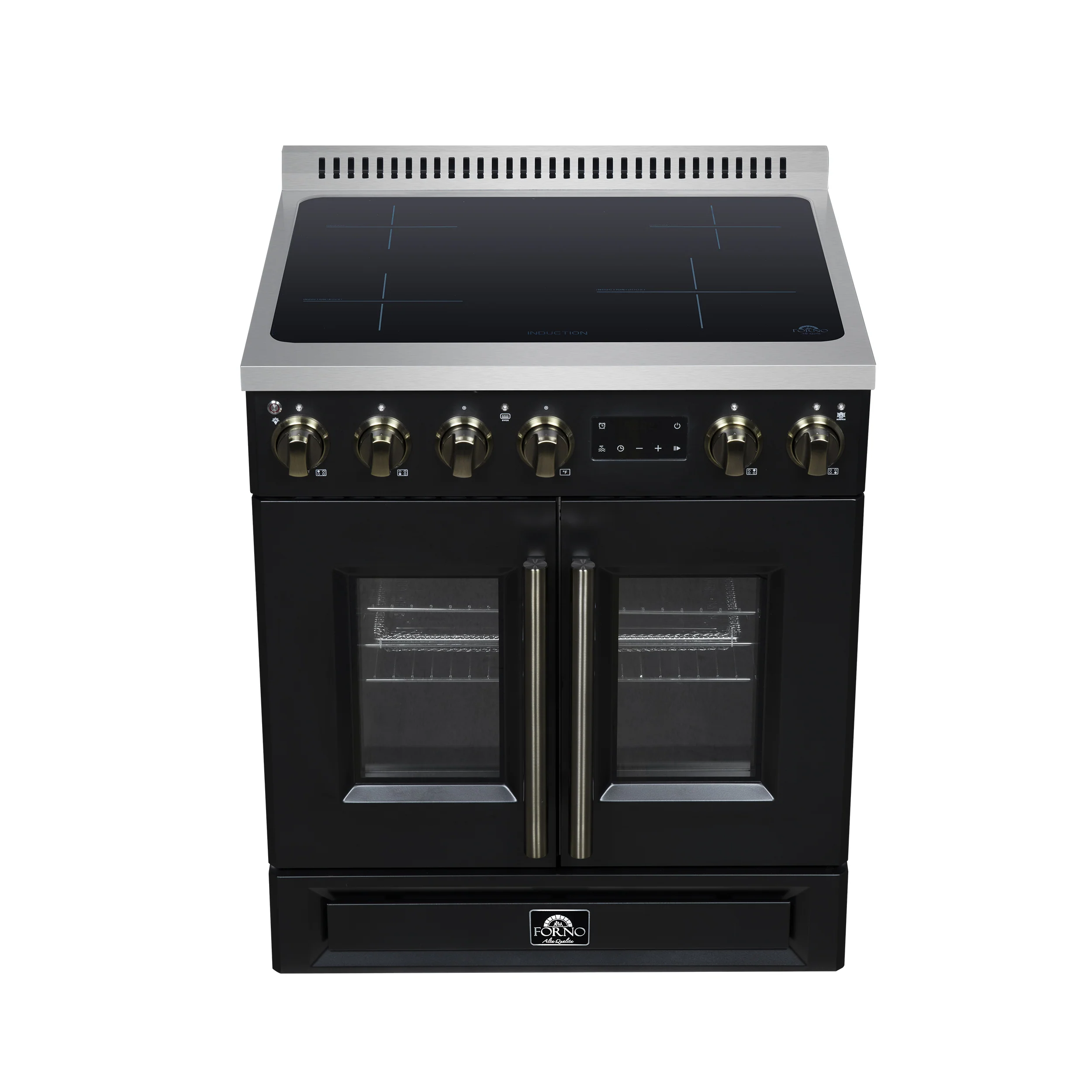 Torino French Door 30 Inch Induction Range with Air Fryer, Air Sous Vide & True Convection, Dual Broiler, Black - Image 7