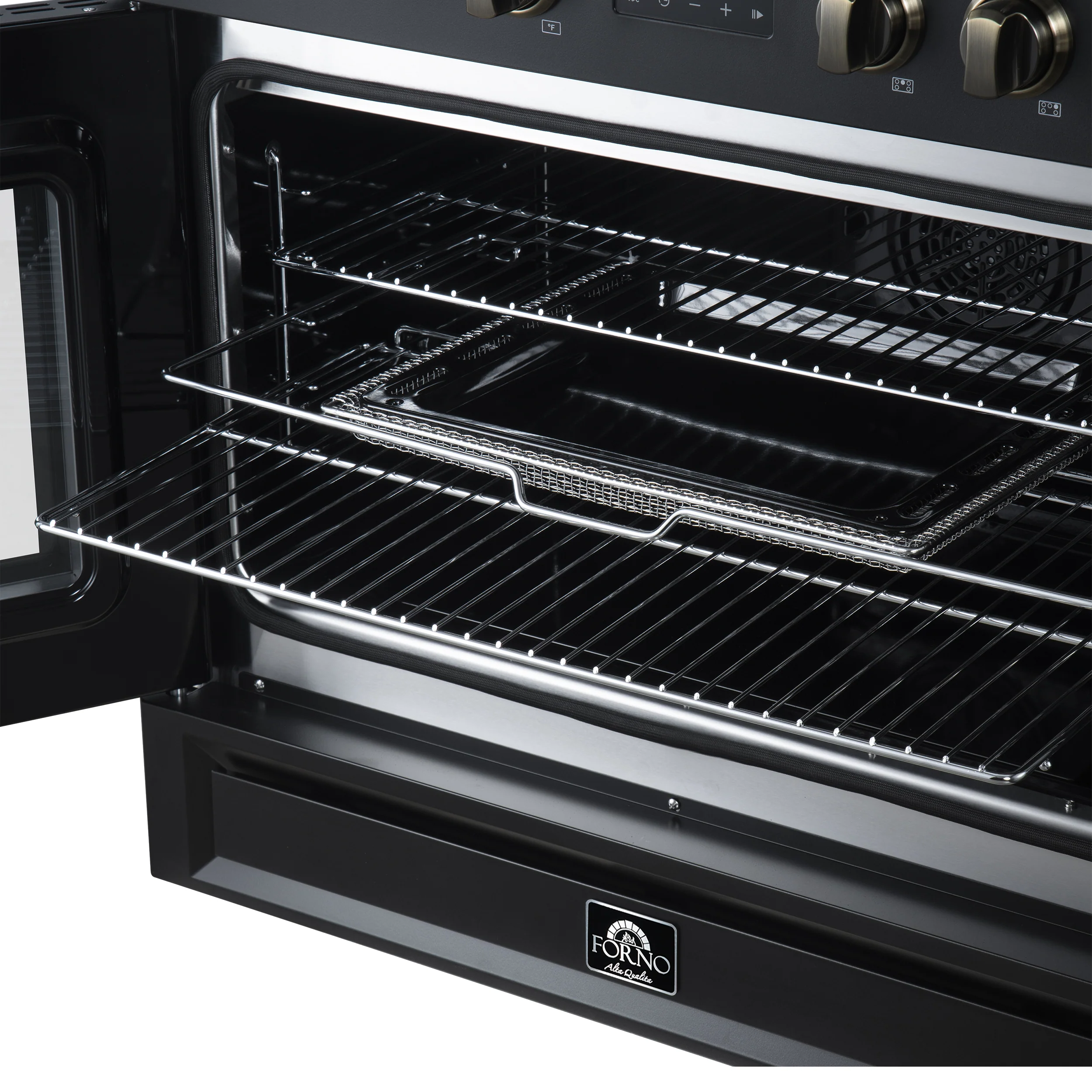 Torino French Door 36 Inch Induction Range with Air Fryer, Air Sous Vide & True Convection, Dual Broiler, Black - Image 16
