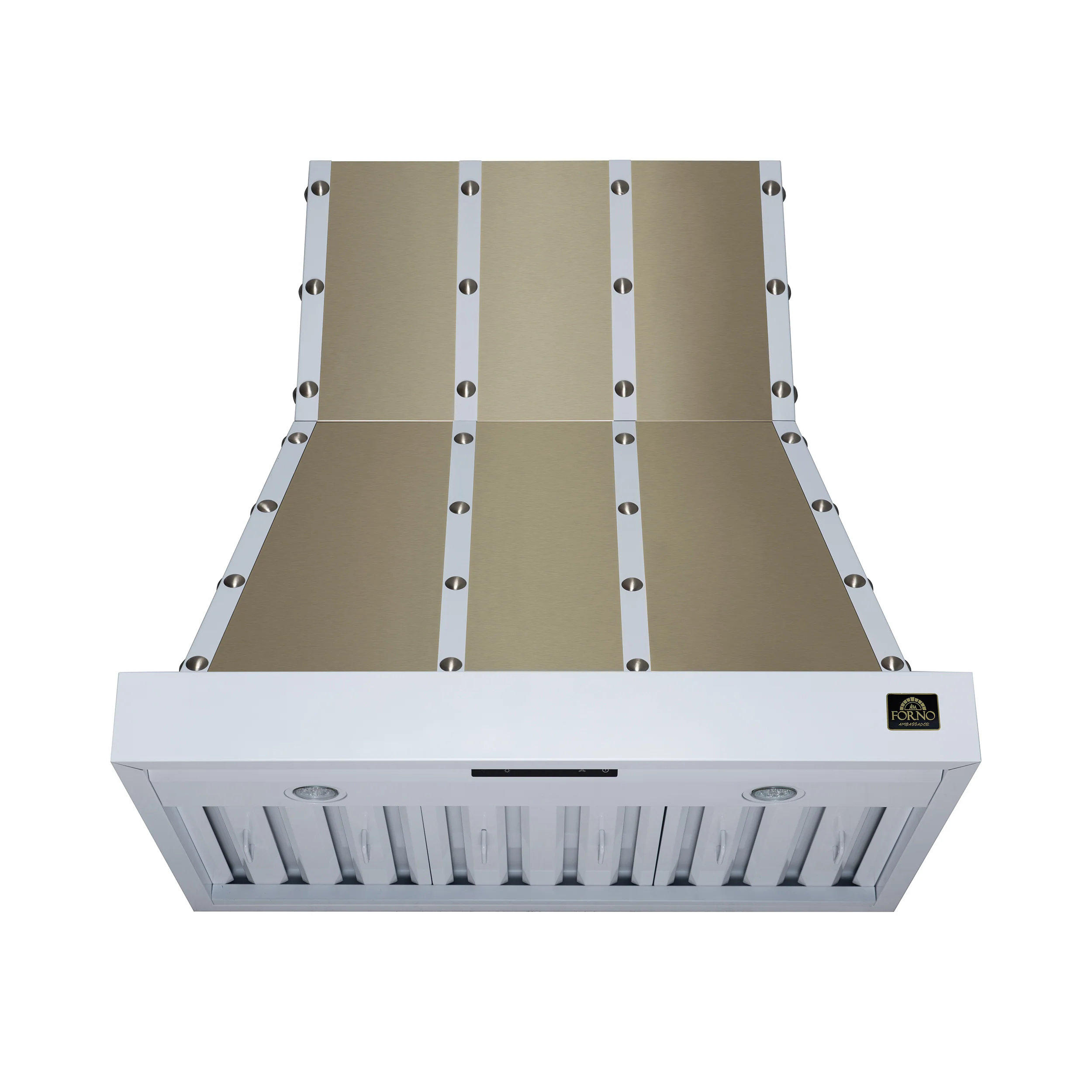 Valente 36" Range Hood in White with 427 CFM, 3 speeds, Dishwasher safe Baffle filters, LED Lights and Remote Control