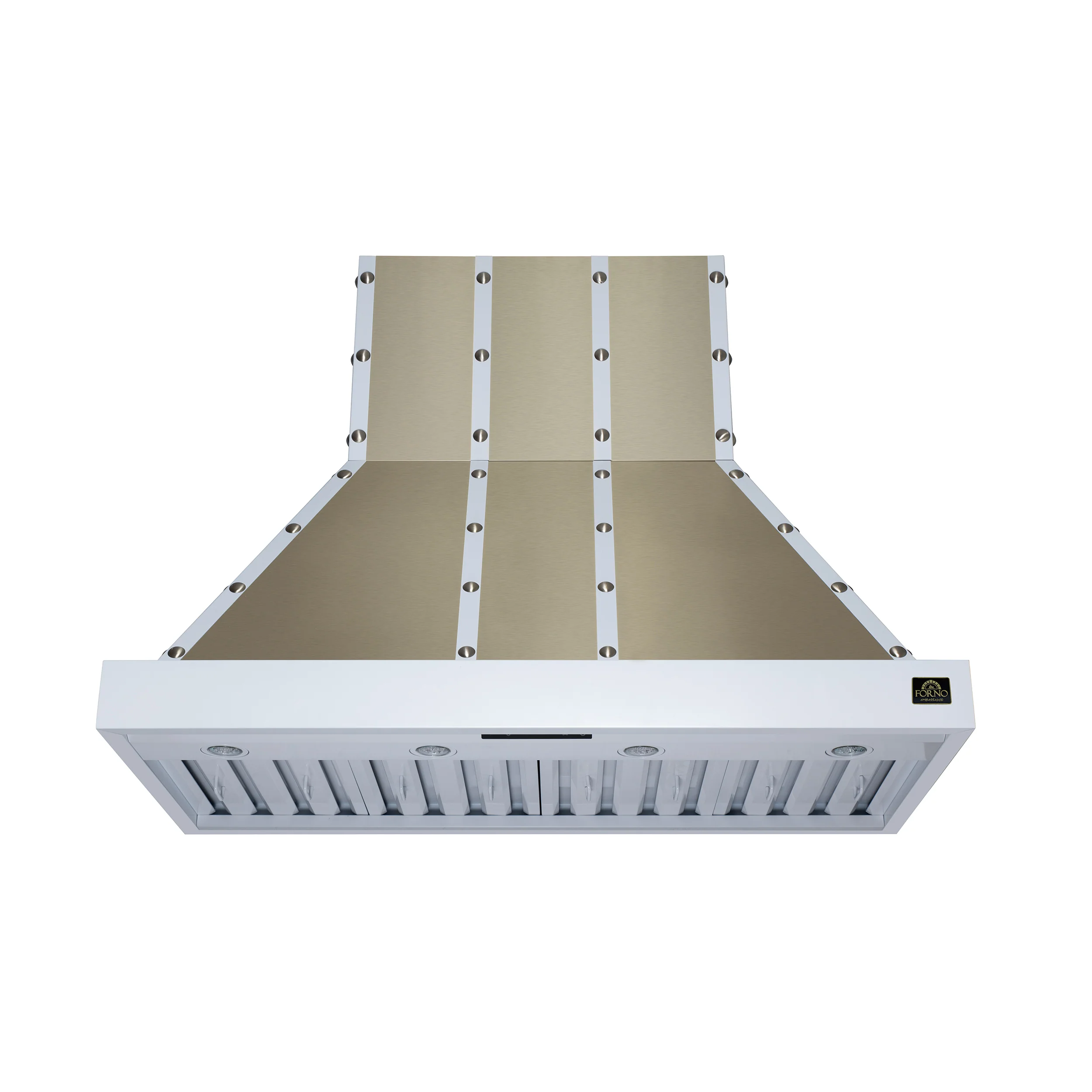 Valente 48" Range Hood in White with 304 CFM, 3 speeds, Dishwasher safe Baffle filters, LED Lights and Remote Control