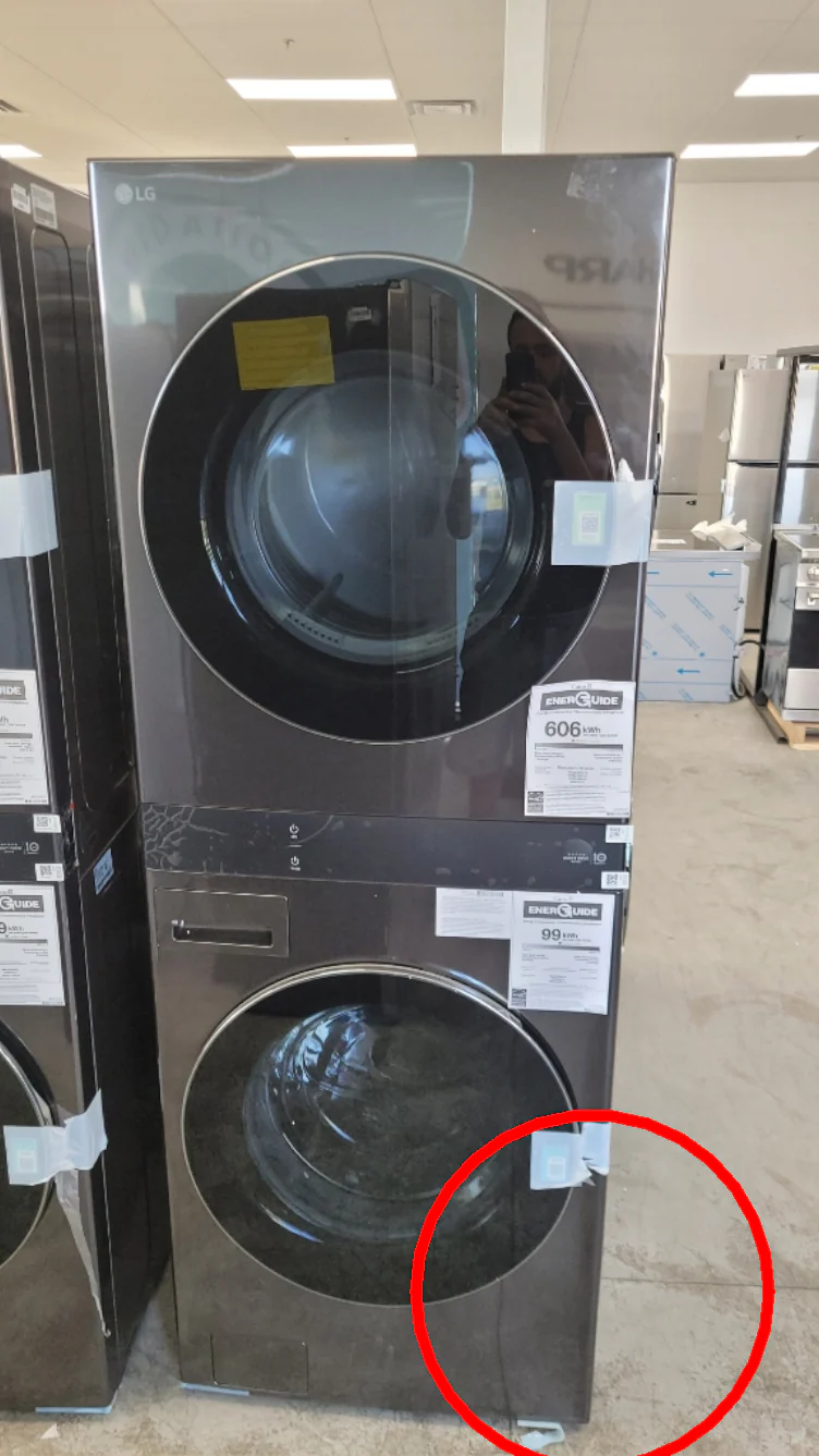 WKEX300HBA - LAUNDRY CENTERS - LG - Stacked Washer/Dryer - Electric - Black Stainless Steel - Open Box - Image 3