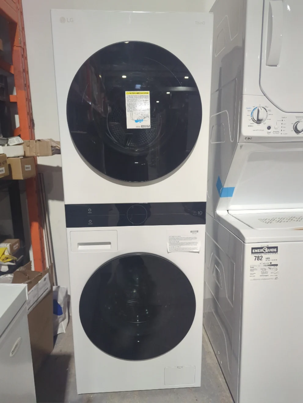 WKHC152HWA - LAUNDRY CENTERS - LG - Stacked Washer/Dryer - Electric - White - Open Box - Image 2