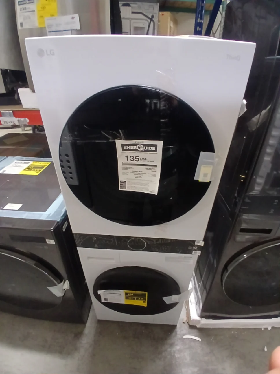 WKHC152HWA - LAUNDRY CENTERS - LG - Stacked Washer/Dryer - Electric - White - Open Box - Image 2