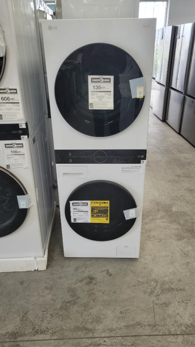 WKHC152HWA - LAUNDRY CENTERS - LG - Stacked Washer/Dryer - Electric - White - Open Box - Image 2