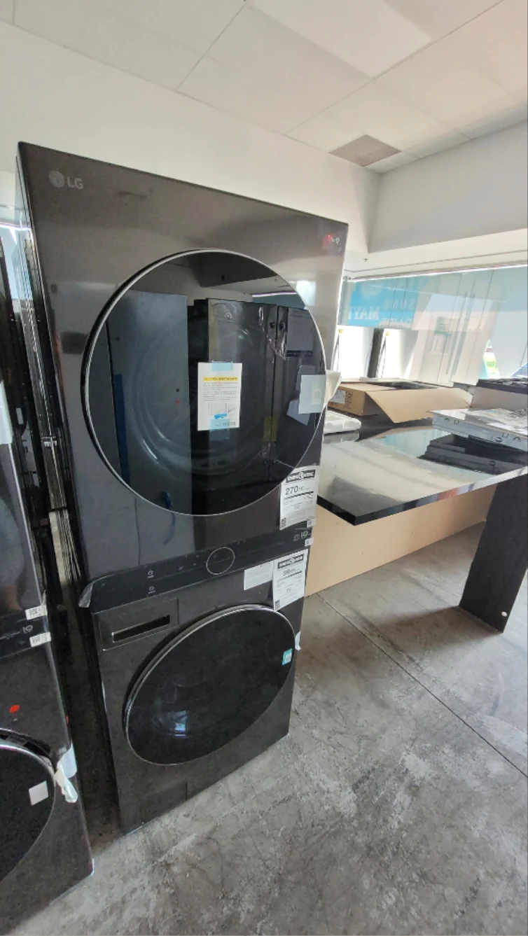 WKHC252HBA - LAUNDRY CENTERS - LG - Stacked Washer/Dryer - Electric - Black Stainless Steel - Open Box - Image 2