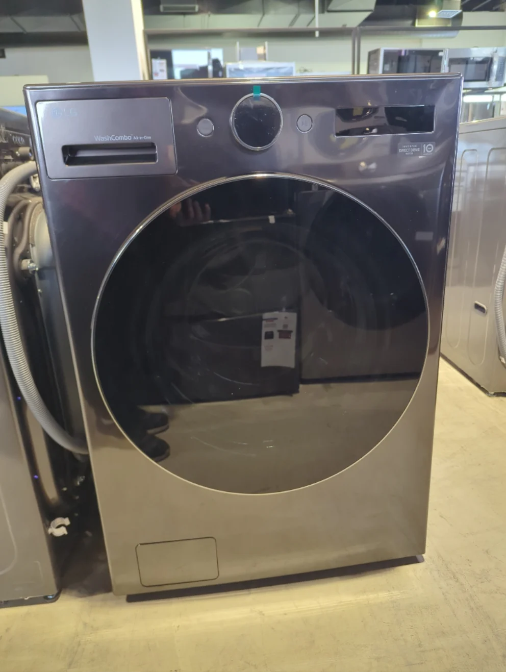 WM6998HBA - LAUNDRY CENTERS - LG - All-In-One - Electric - Black Stainless Steel - Open Box - Image 2
