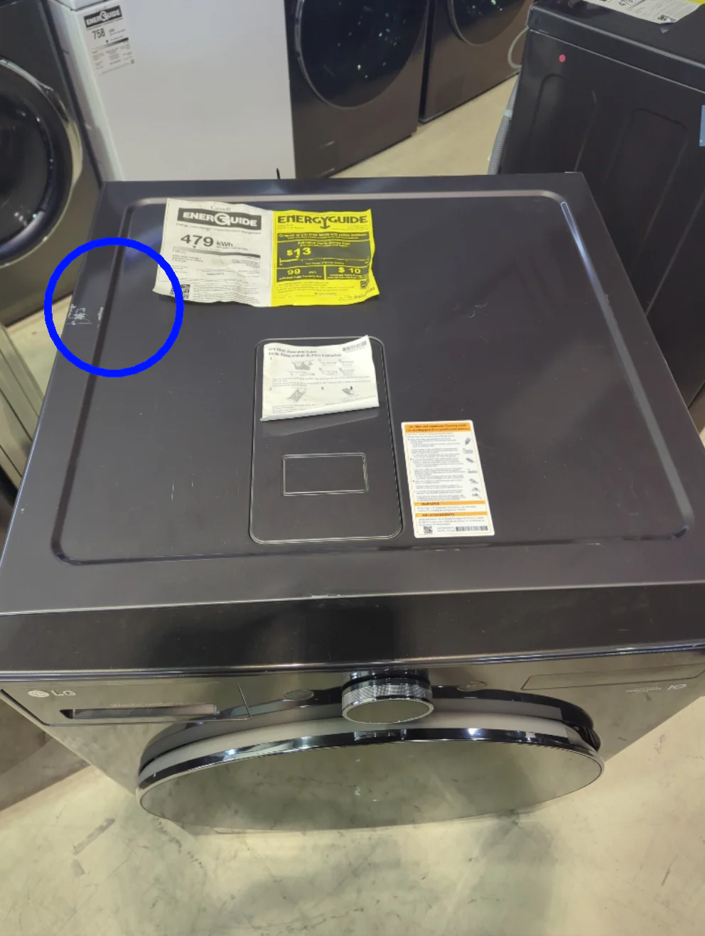 WM6998HBA - LAUNDRY CENTERS - LG - All-In-One - Electric - Black Stainless Steel - Open Box - Image 3